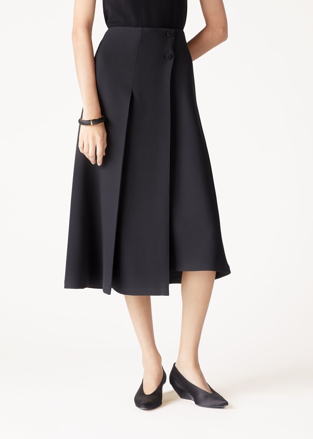 Loro Piana o1w1db10825 FAO3611 Alida Skirt in Black Size 26" / US 2 / IT 38 - 4 Thumbnail