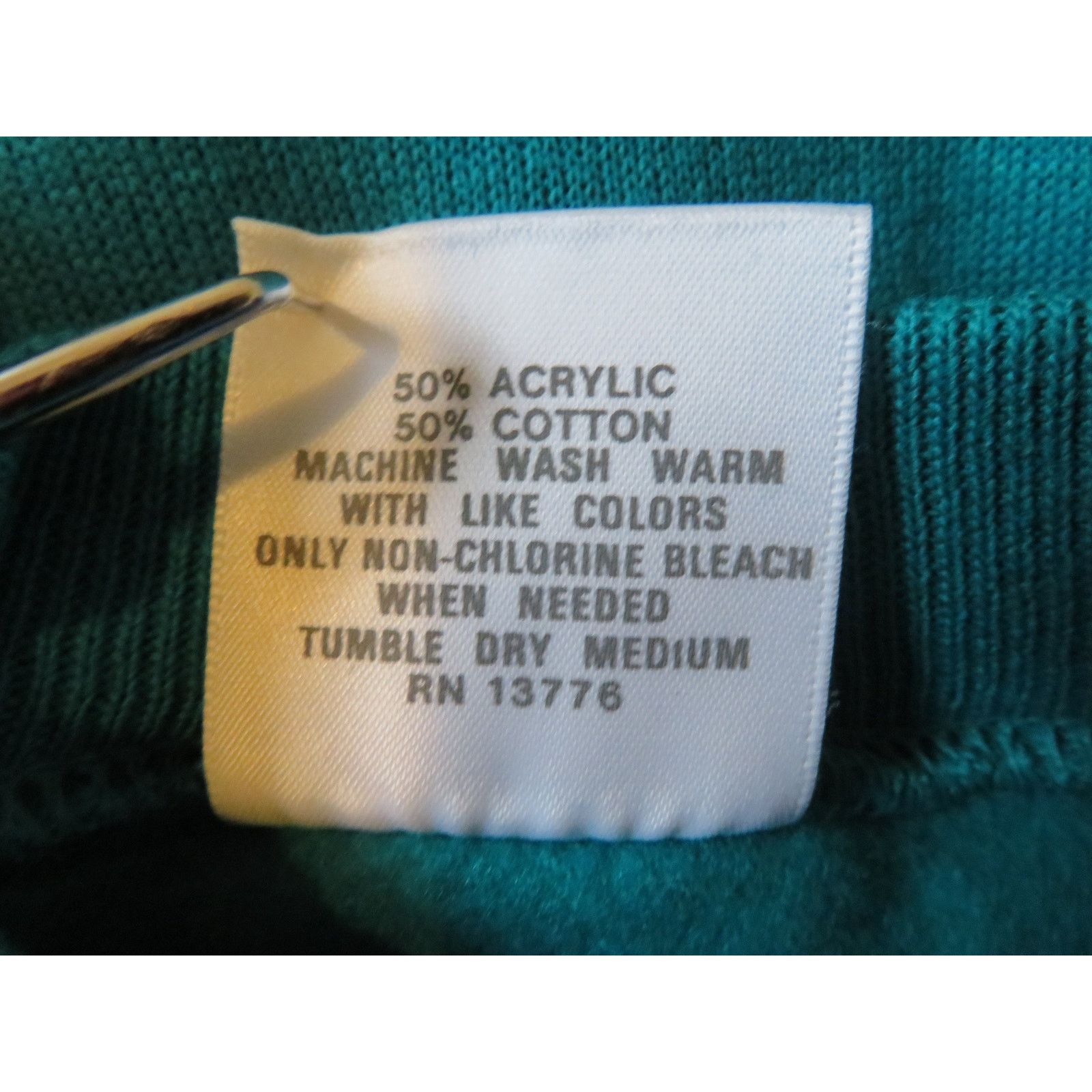 Hanes Hanes Her Way Blank Plain Sweatshirt 50/50 Teal Sz L 90s Size L / US 10 / IT 46 - 5 Thumbnail
