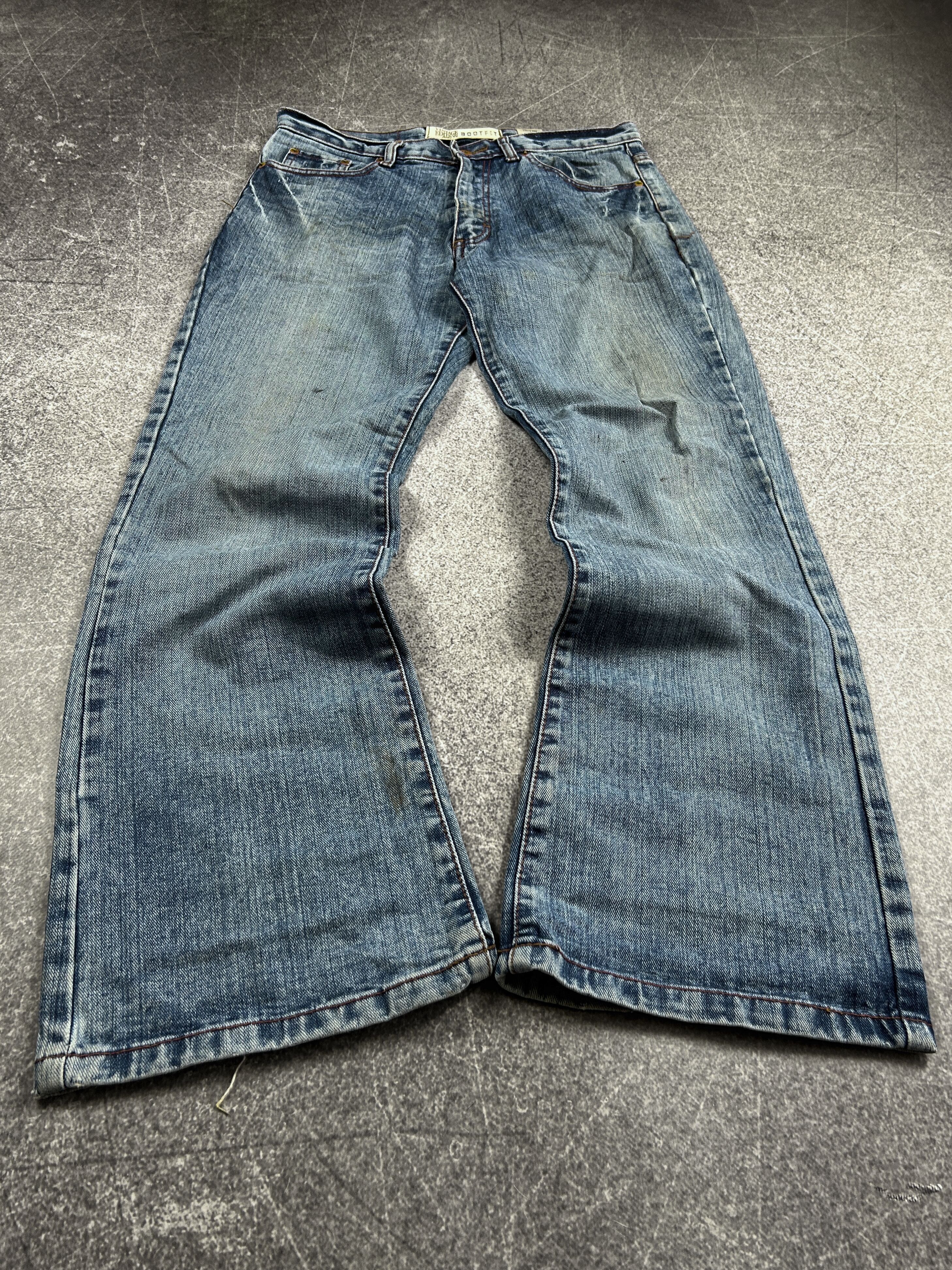 Vintage CRAZY Rick Owens style slim jean – archive y2k Flared 