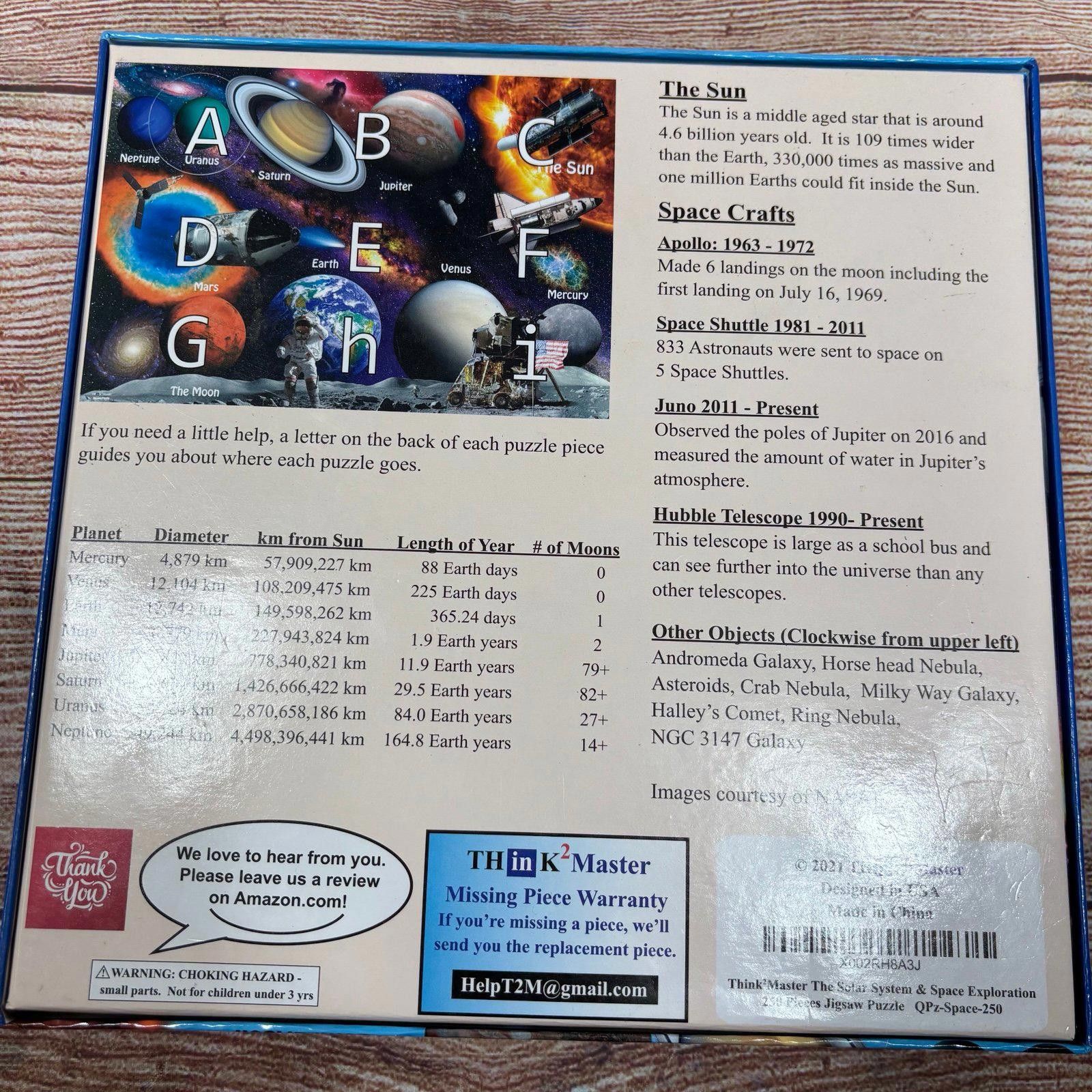 Other Think2Master Solar System & Space Puzzle 250 Pieces Size ONE SIZE - 2 Thumbnail