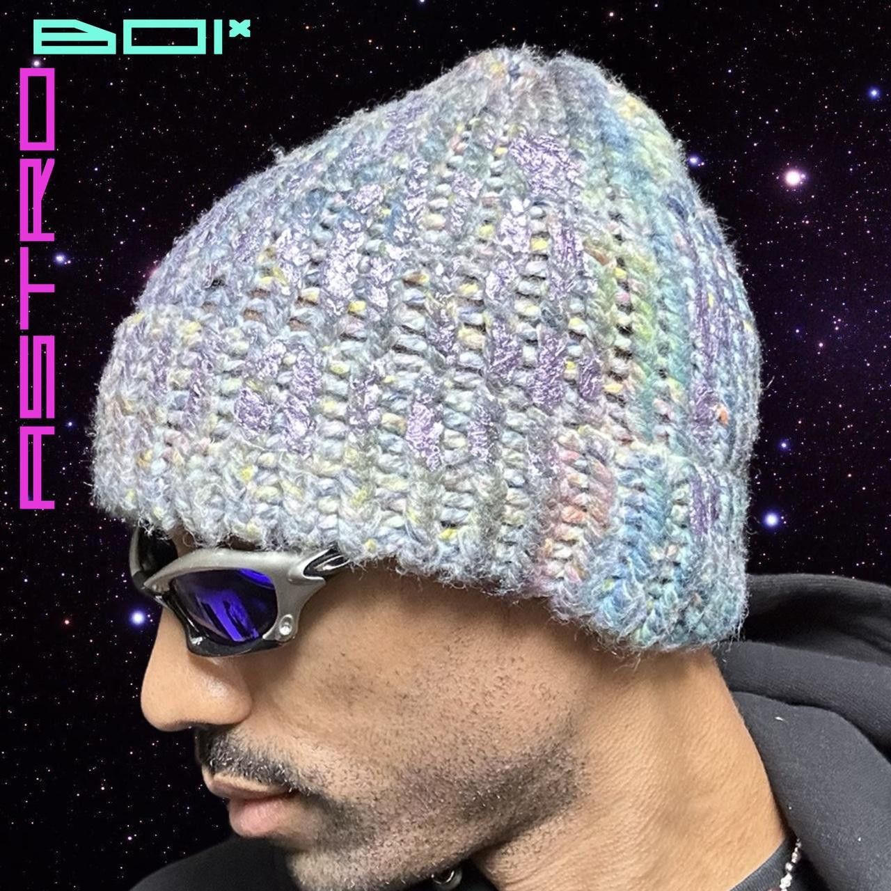 Other ASTROBOI* PASTEL LAVENDER METALLIC PAINTED BEANIE Size ONE SIZE - 4 Thumbnail