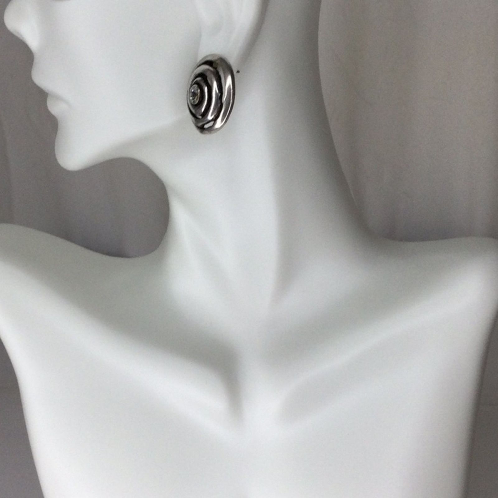 Chicos Chico's Elegant Silver Plated Diamond Rhinestone Earrings Size ONE SIZE - 13 Thumbnail