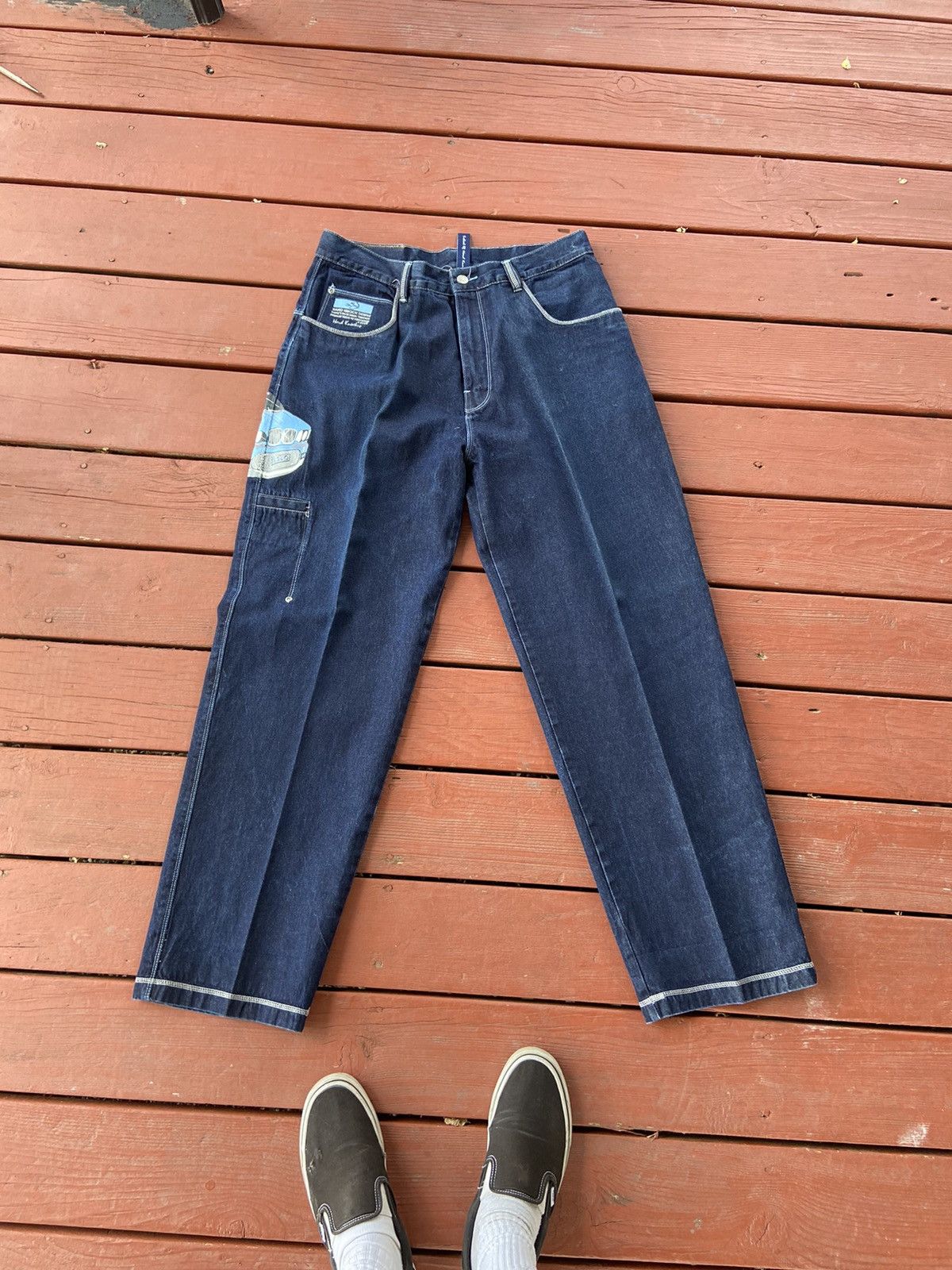 Vintage Y2K School Of Hard Knocks Baggy Jeans Size US 36 / EU 52 - 2 Thumbnail