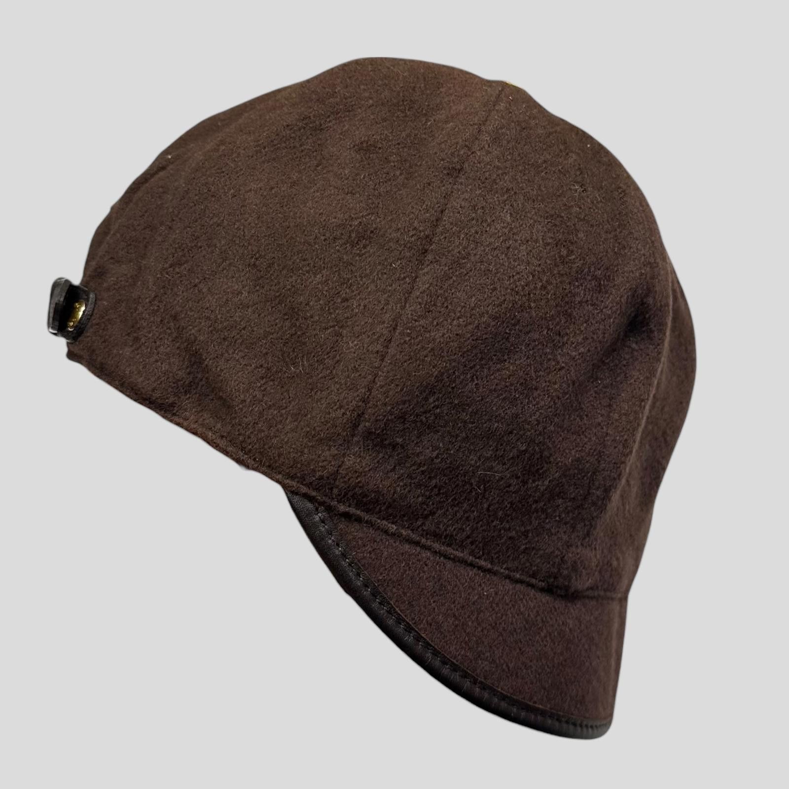 Gucci Gucci 00’s Cashmere Wool Leather Newsboy Jockey Hat - S/M Size ONE SIZE - 6 Thumbnail