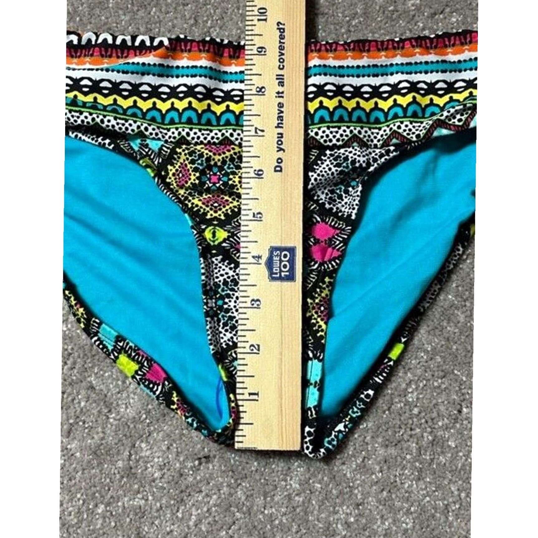 Kenneth Cole Kenneth Cole REACTION Bikini Swim Bottom L Boho Chic Tribal Southwestern Aztec Womens Lined Quick Dry Geometric Pattern Multicolor Nylon Spandex Size 28" / US 6 / IT 42 - 5 Thumbnail
