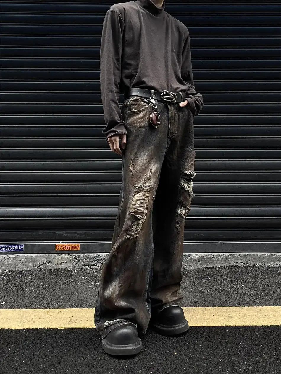 Japanese Brand High street hip-hop ripped jeans Size US 32 / EU 48 - 4 Thumbnail