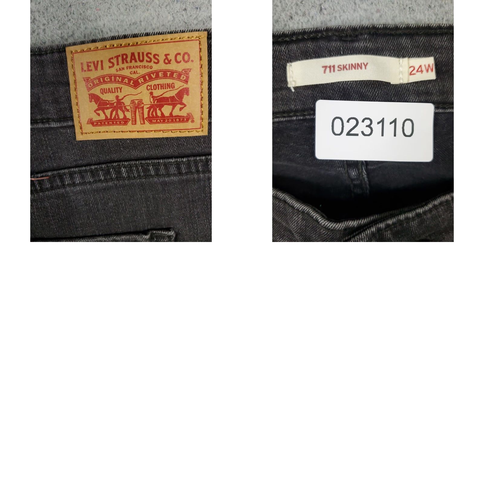 Levi's Levi's 711 Jeans Womens Size 24 Gray Skinny Denim Pants 5-Pocket Classic Modern Size 42" / US 20 - 8 Thumbnail