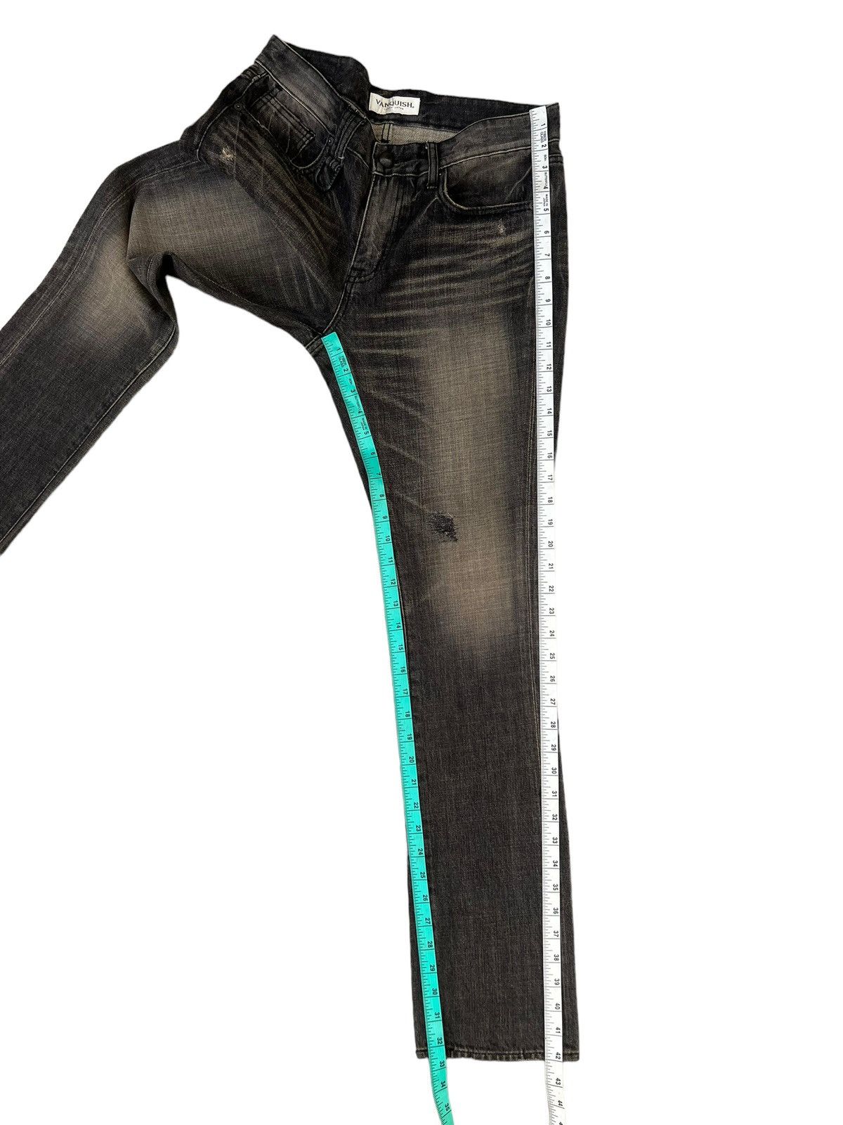 Vanquish Mud Wash Vintage Vanquish Japan Fade Black Denim Slim Jeans Size US 30 / EU 46 - 5 Thumbnail