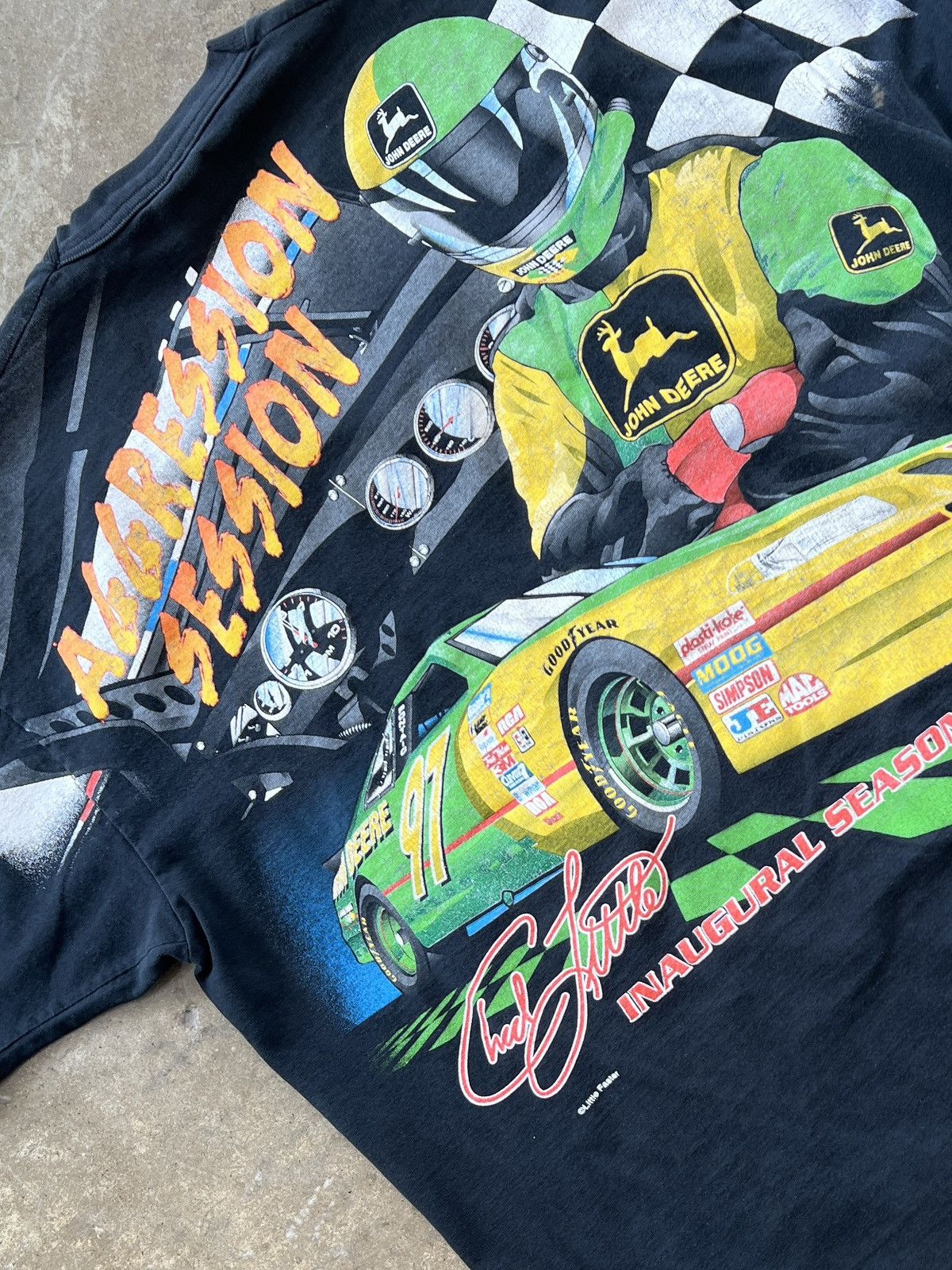 NASCAR Vintage Chad Little Aggression Session John Deere Tee XXL Size US XXL / EU 58 / 5 - 1 Thumbnail