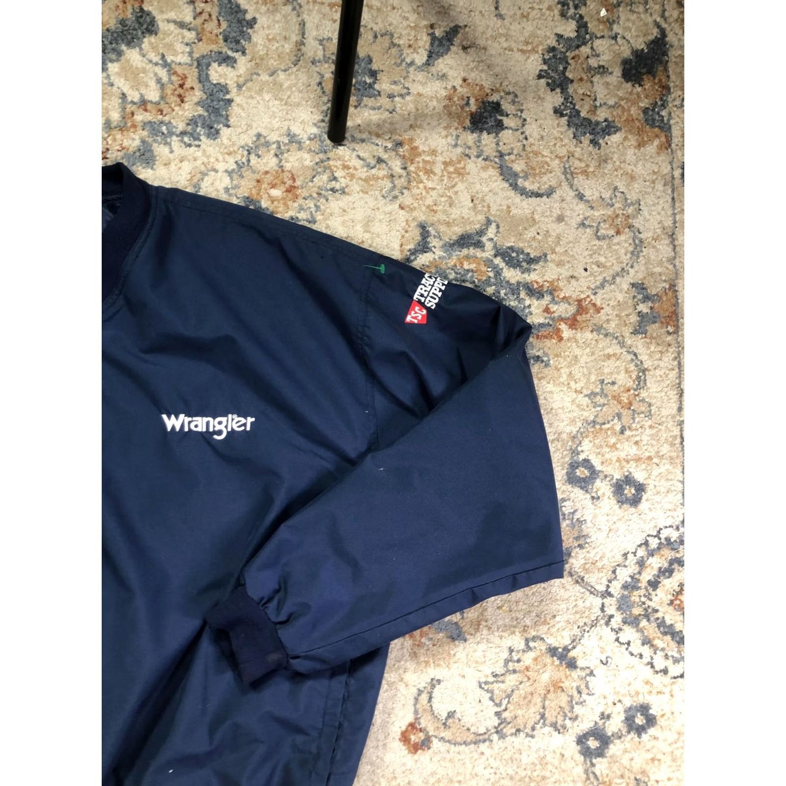 Wrangler Wrangler Jacket Mens XL Blue Pullover Windbreaker Lined Casual Workwear Elastic Waist Pockets Logo Embroidered TS Patch Vintage No Size US XL / EU 56 / 4 - 4 Thumbnail