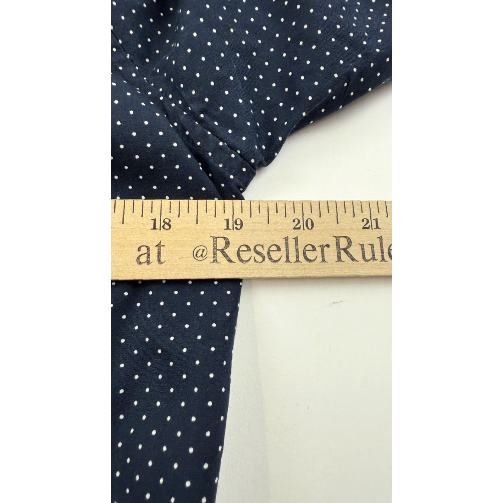 J.Crew VINTAGE J.CREW Shirt Mens Small Polka Dot Cotton Slim Fit Button-Up Blue White Classic 90s Men's Size US S / EU 44-46 / 1 - 8 Thumbnail