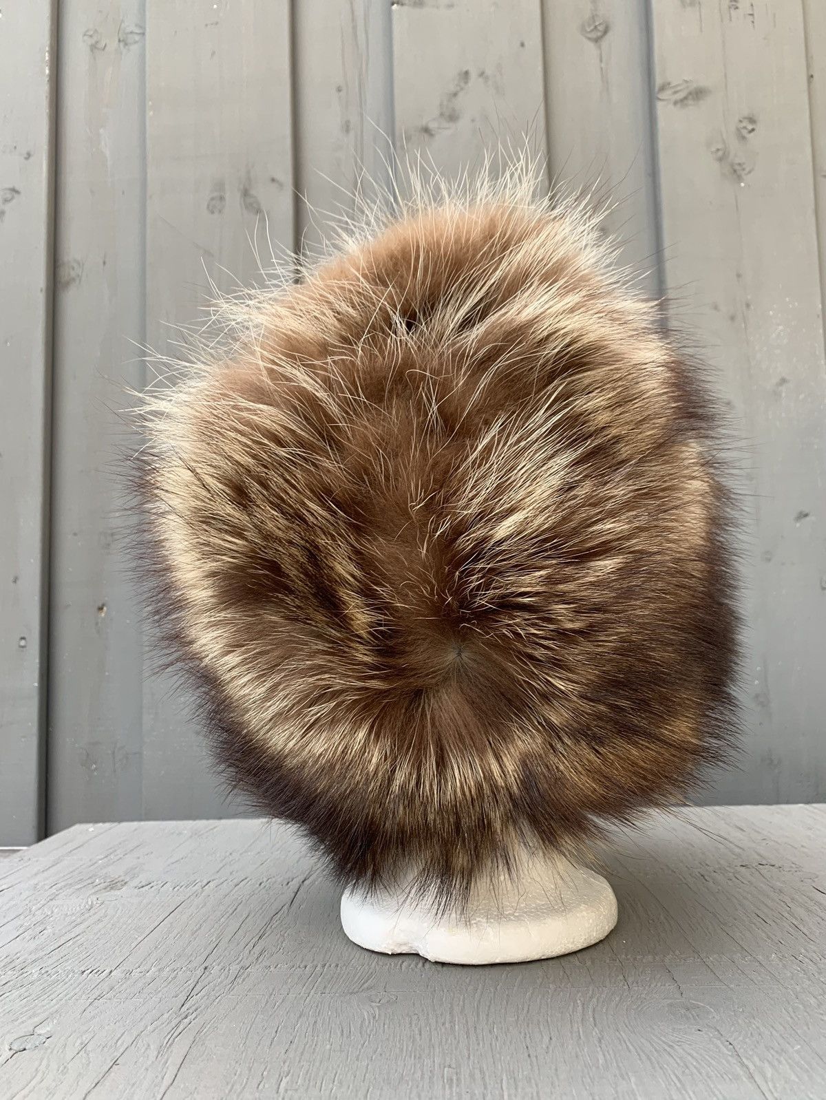 Vintage Vintage Fur Hat Cap Beanie Mens Womens Faux Fuzzy Winter OS Size ONE SIZE - 8 Thumbnail