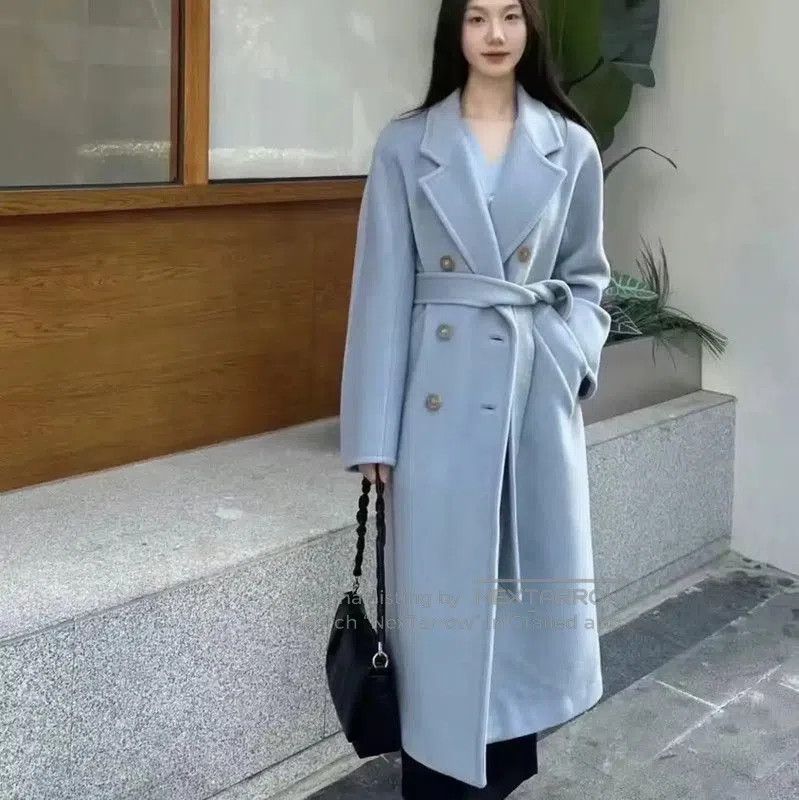 Max Mara MaxMara Blue Cashmere Women's Coat . Size M / US 6-8 / IT 42-44 - 7 Thumbnail