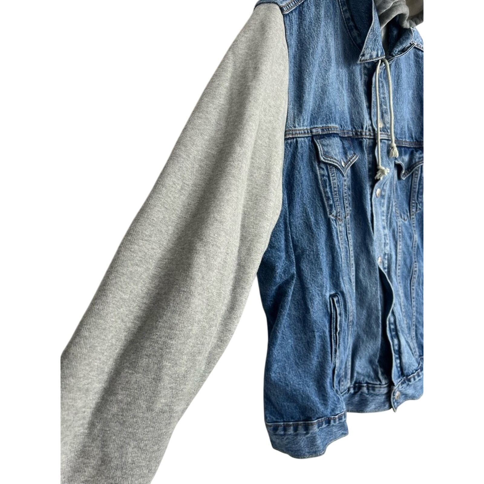 Levi's Levi’s Denim Jeans Hybrid Hoodie Trucker Jacket XXXL CLEAN Size US XXL / EU 58 / 5 - 7 Thumbnail