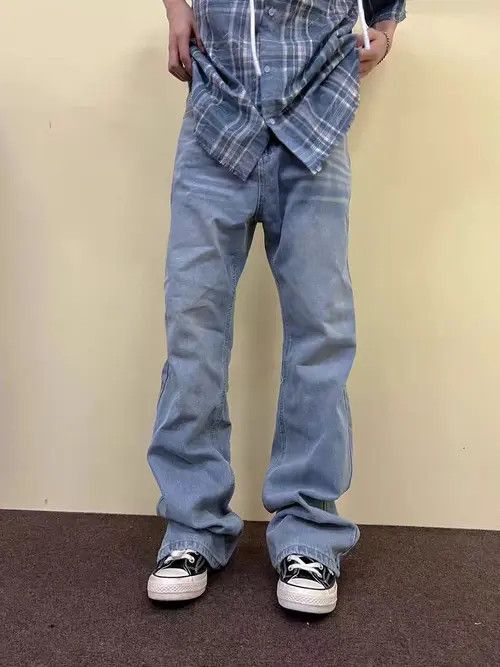 Japanese Brand VIBE Vintage light blue straight leg baggy jeans Size US 30 / EU 46 - 2 Thumbnail