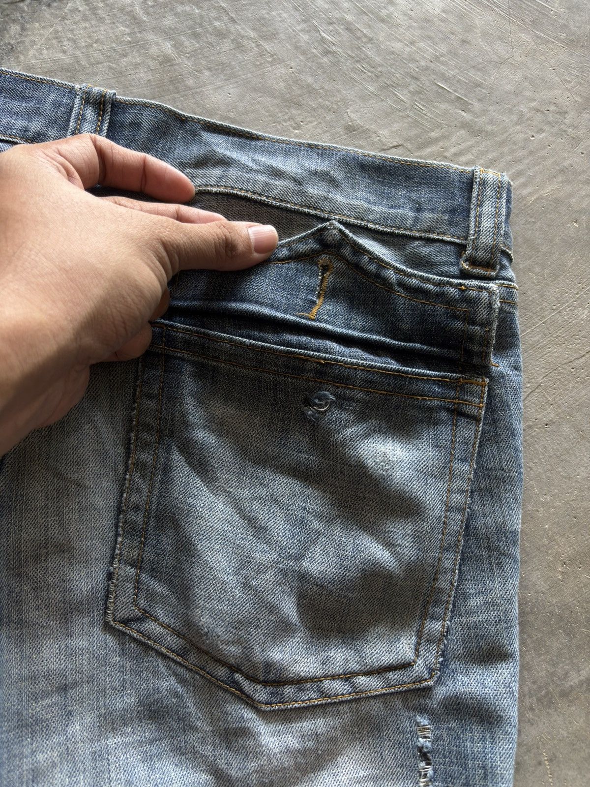 Hysteric Glamour KUI distressed japanese denim washed punk grunge style Size US 32 / EU 48 - 18 Thumbnail