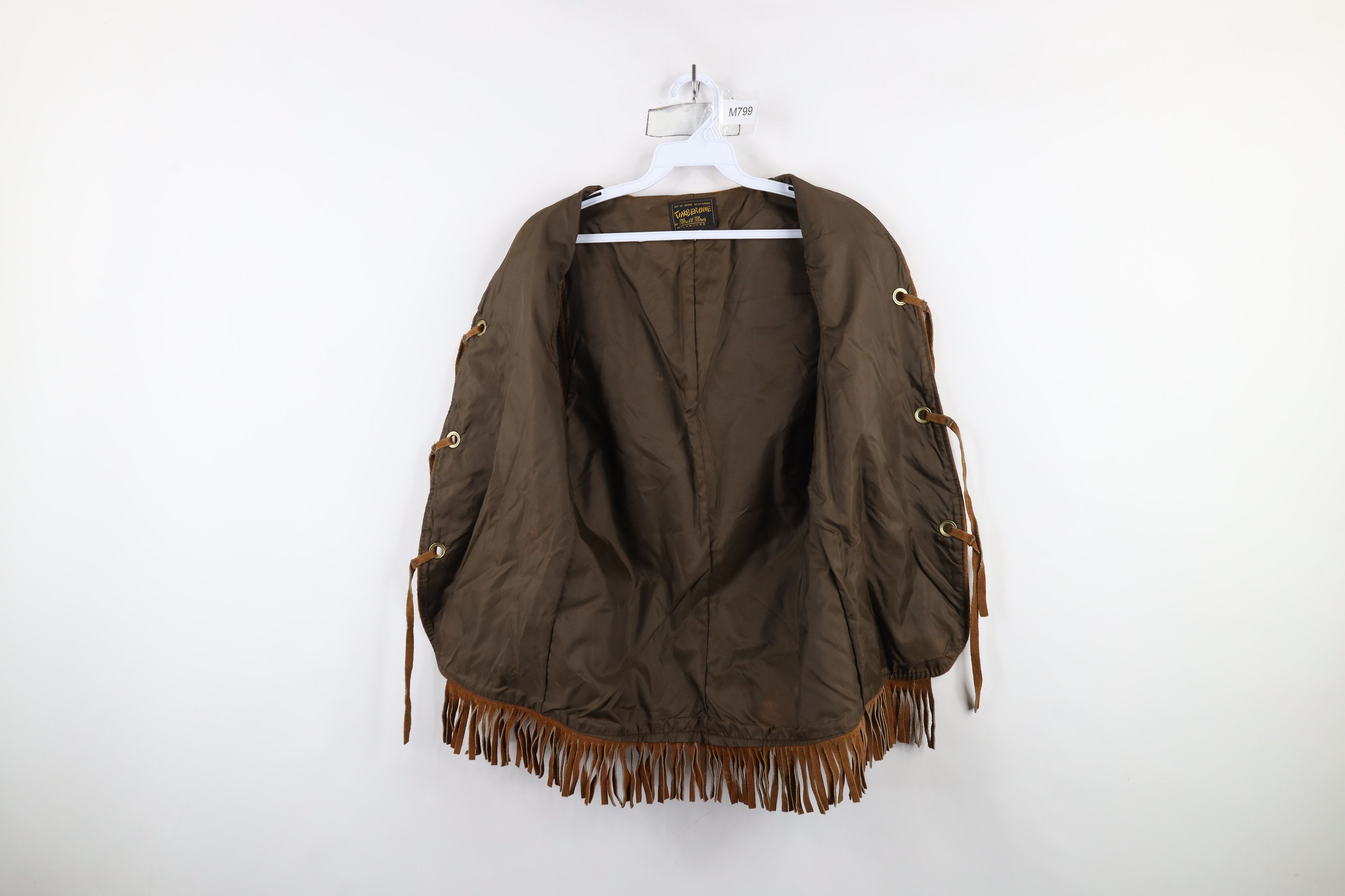 Vintage Vintage 60s 70s Brill Bros Fringed Suede Leather Vest USA Size US S / EU 44-46 / 1 - 8 Thumbnail