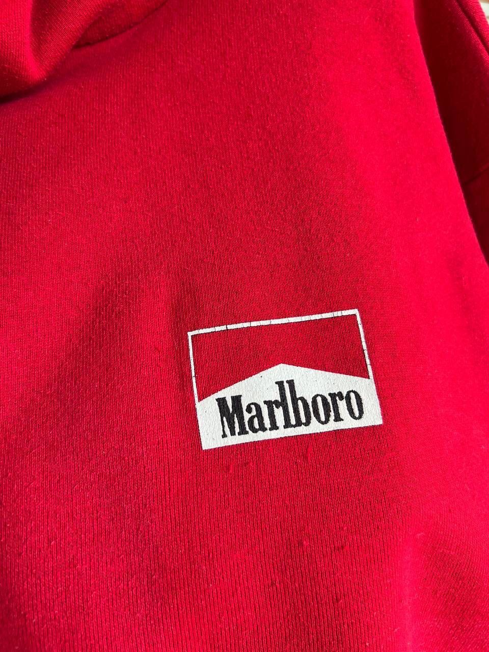 Marlboro × Vintage Vintage 90s red Marlboro basic hoodie oversized USA JERZEES Size US XL / EU 56 / 4 - 5 Thumbnail