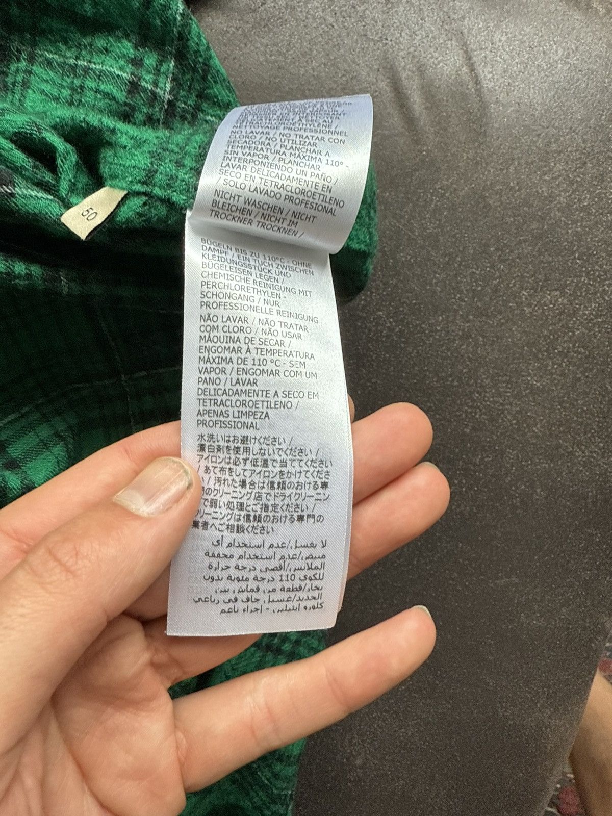 Gucci Green Wool Flannel Shirt with Embroidered Rocking Horse Size US M / EU 48-50 / 2 - 11 Thumbnail