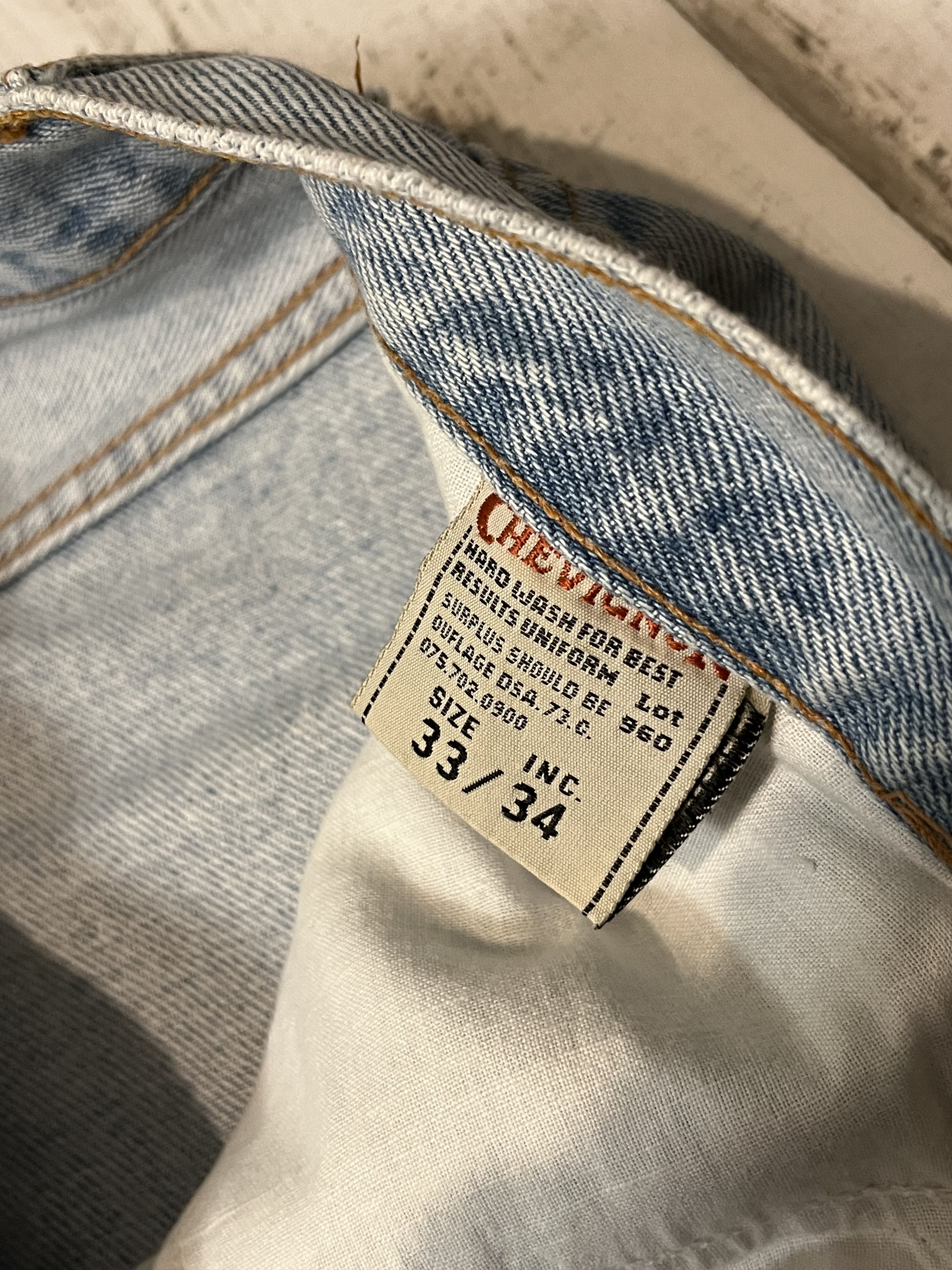 Chevignon × Vintage Vintage 90s Chevignon Baby Blue Denim Jeans Made in Italy Size US 33 - 8 Thumbnail