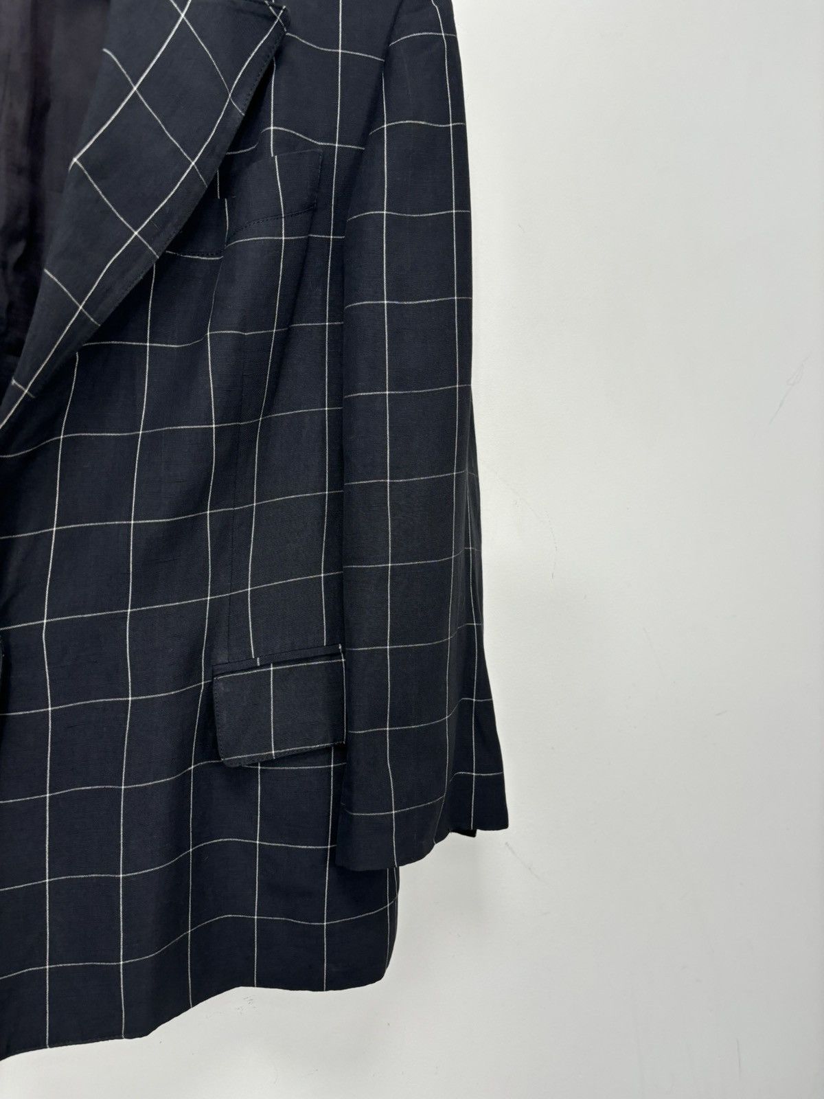 Iceberg Vintage Iceberg Women’s Checkered Luxury Linen Blazer Jacket Size L / US 10 / IT 46 - 5 Thumbnail