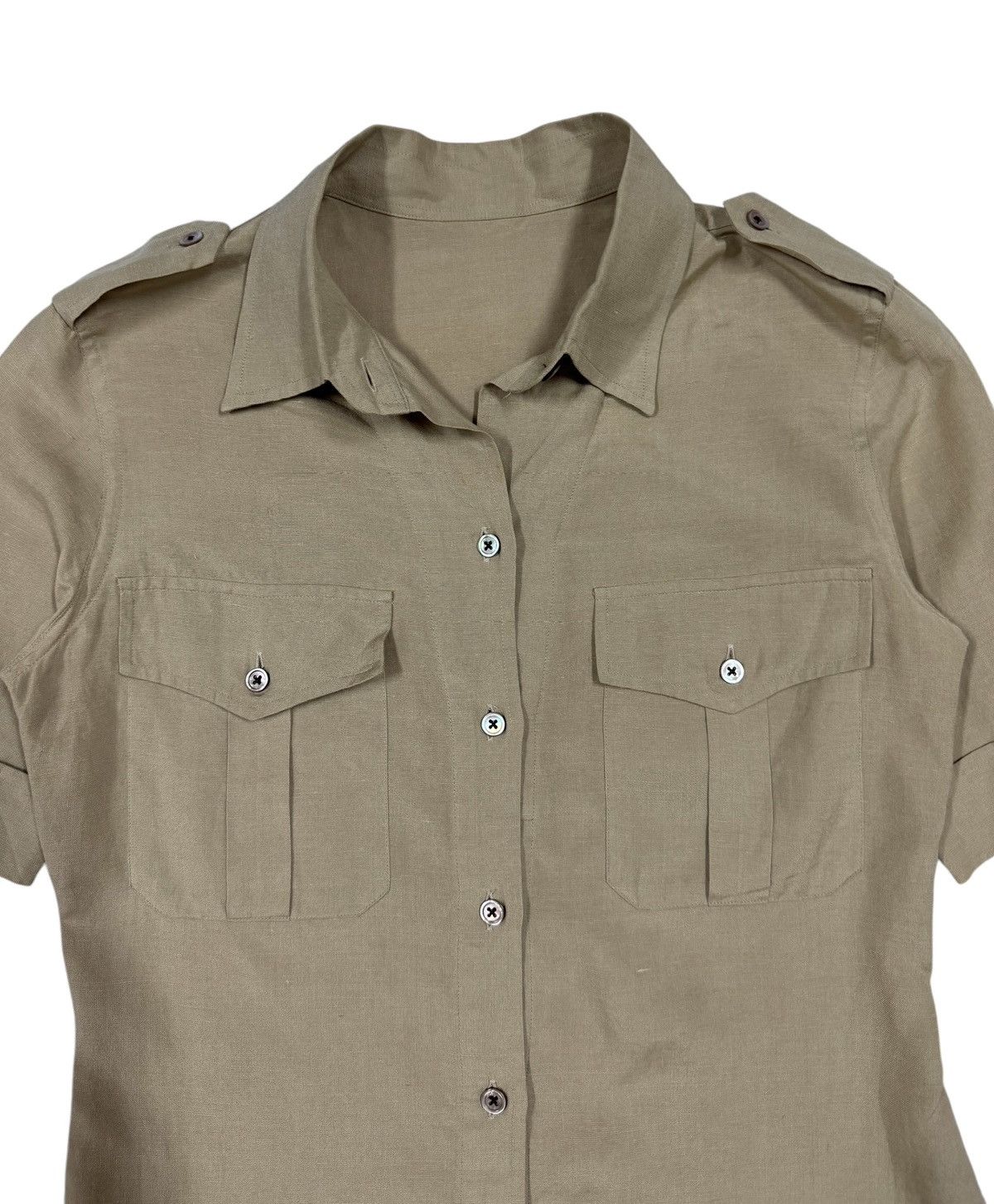Margaret Howell × Vintage Margaret Howell England Southeastern Tan Uniform Shirt Size XS / US 0-2 / IT 36-38 - 3 Thumbnail