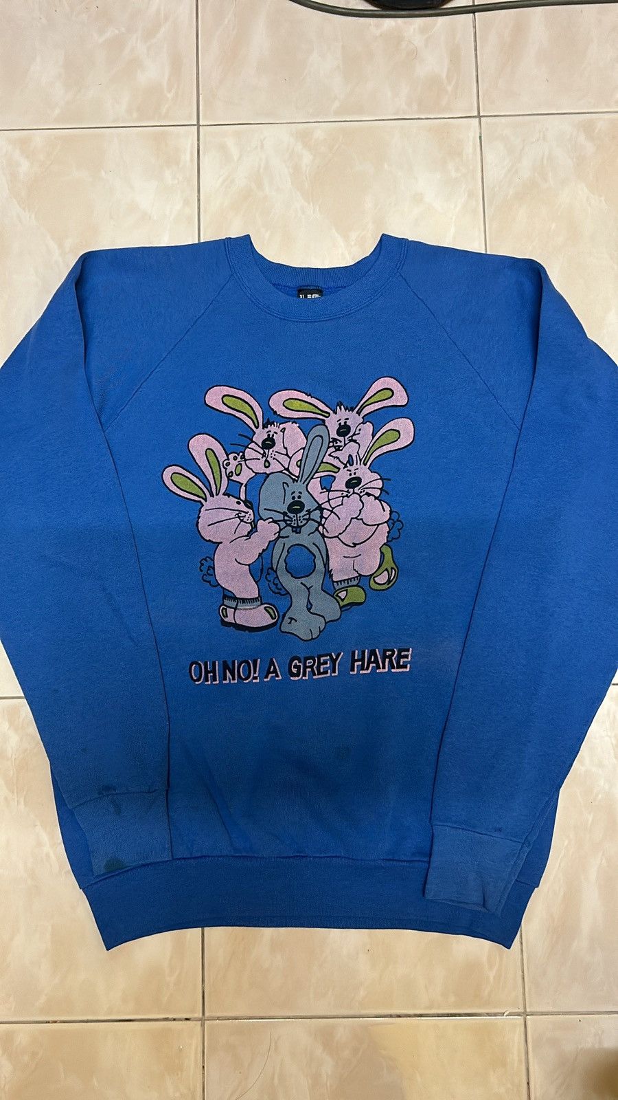 Vintage VTG SWEATSHIRT OH NO! A GREY HARE Size US L / EU 52-54 / 3 - 1 Thumbnail