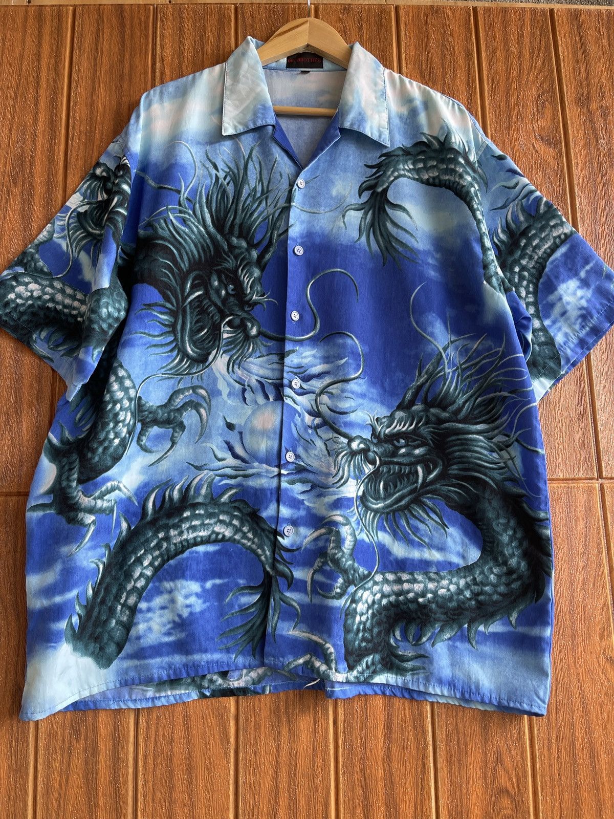 The Unbranded Brand Very Rare🔥Vintage Japanese Dragon Shirt XXL Size US XXL / EU 58 / 5 - 1 Thumbnail