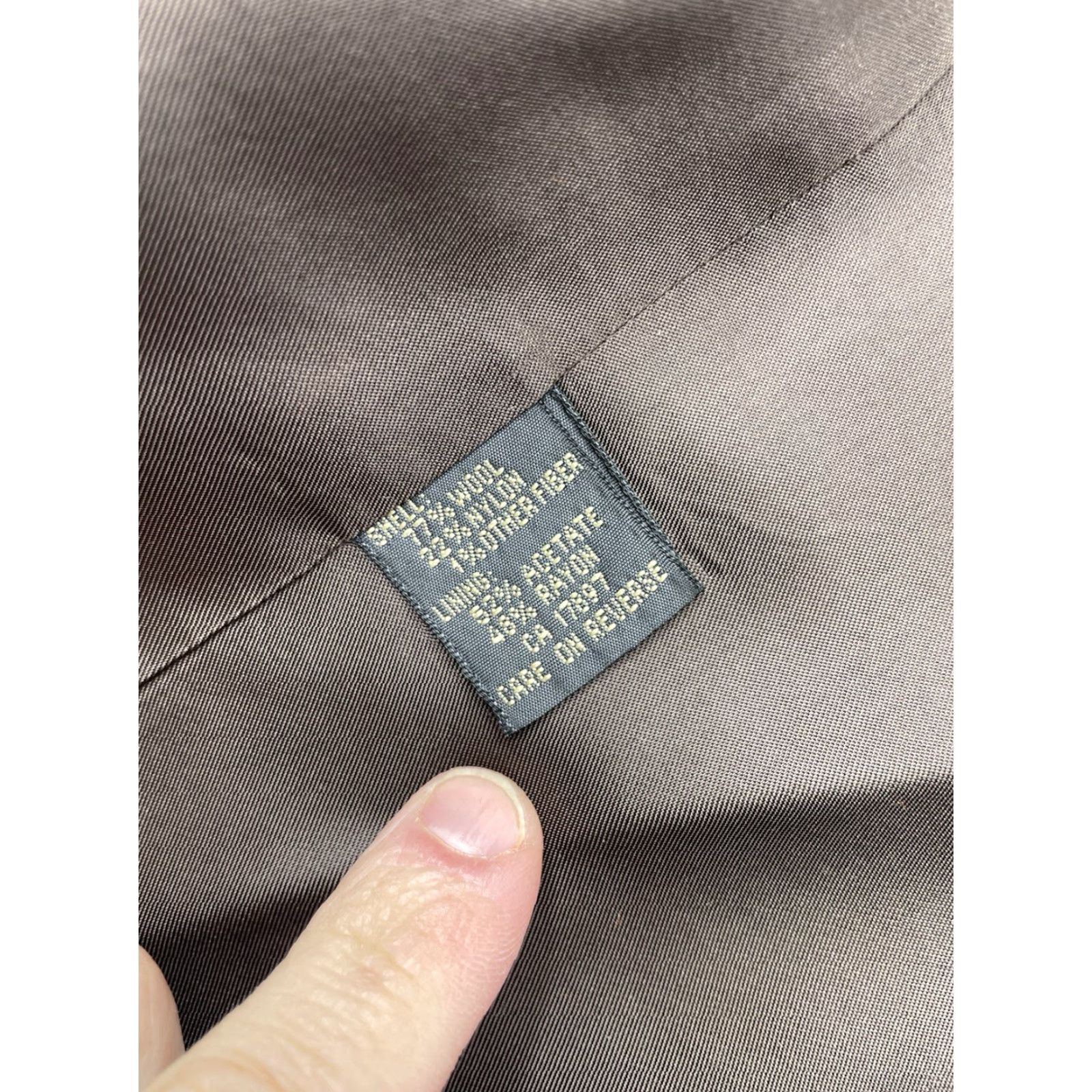 Banana Republic VINTAGE Banana Republic Mens Blazer Jacket Houndstooth Wool Blend 42R Notch Lapel Single-Breasted Twill Dry Clean Only Brown Regular Mens Size 42R - 5 Thumbnail