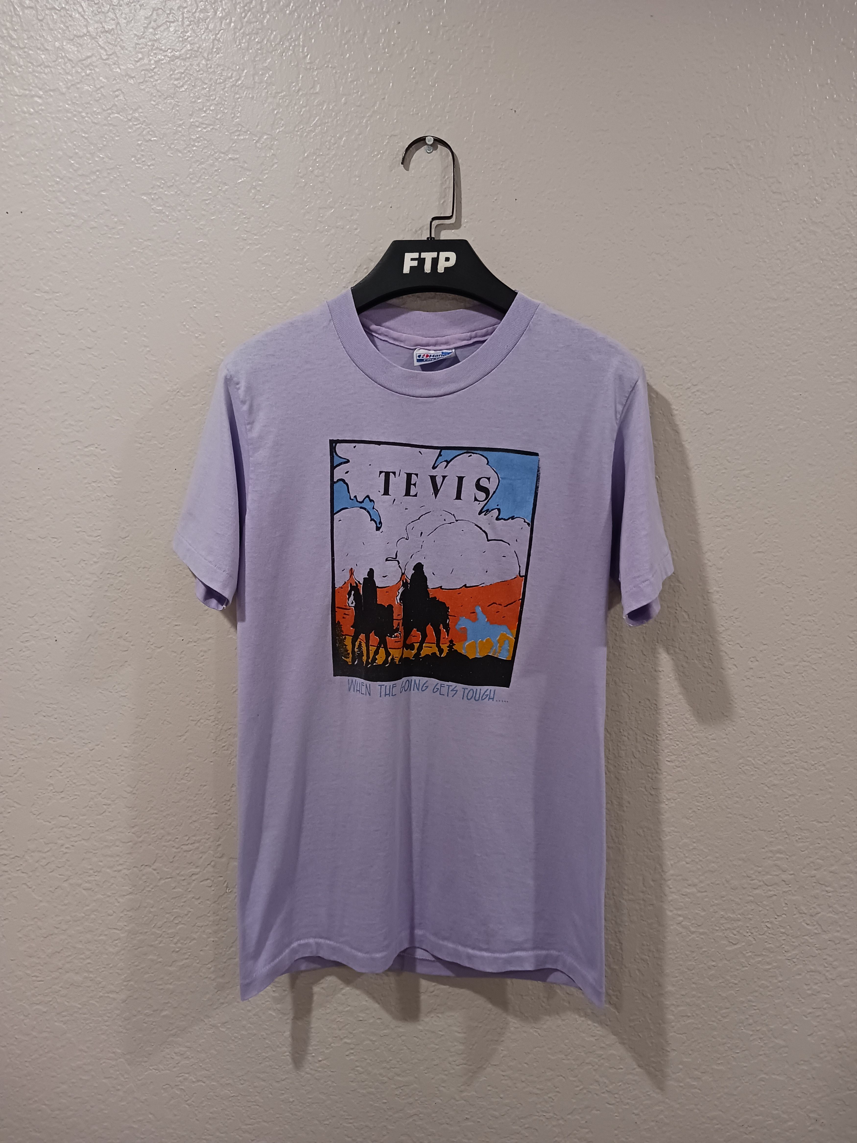 Hanes × Vintage Tevis "When The Going Gets Tough" Hanes Vintage 1980s Tee Size US M / EU 48-50 / 2 - 1 Thumbnail
