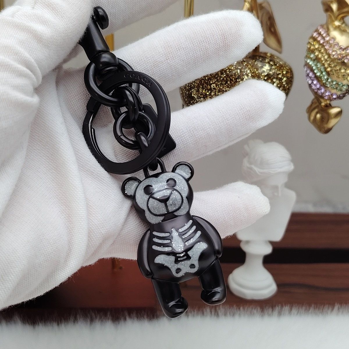 Coach COACH Skeleton Black Bear Bag Charm Size ONE SIZE - 7 Thumbnail