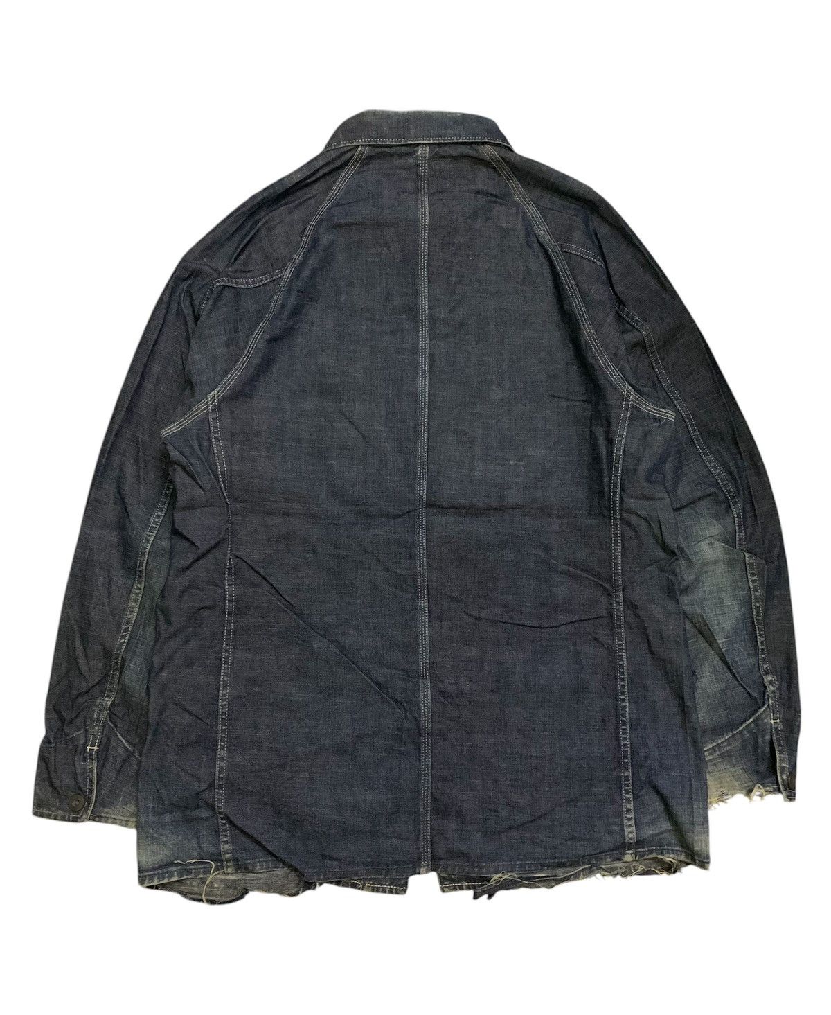 Vintage 💥Vintage 90s Bartack Denim Chore Jacket Size US L / EU 52-54 / 3 - 4 Thumbnail