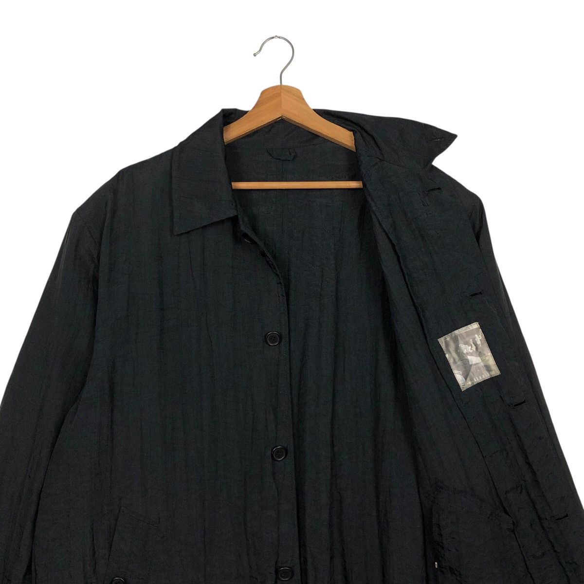 Japanese Brand 📌Rich Black Vintage Long Jacket Studio/495 Issey Miyake Size US M / EU 48-50 / 2 - 14 Thumbnail