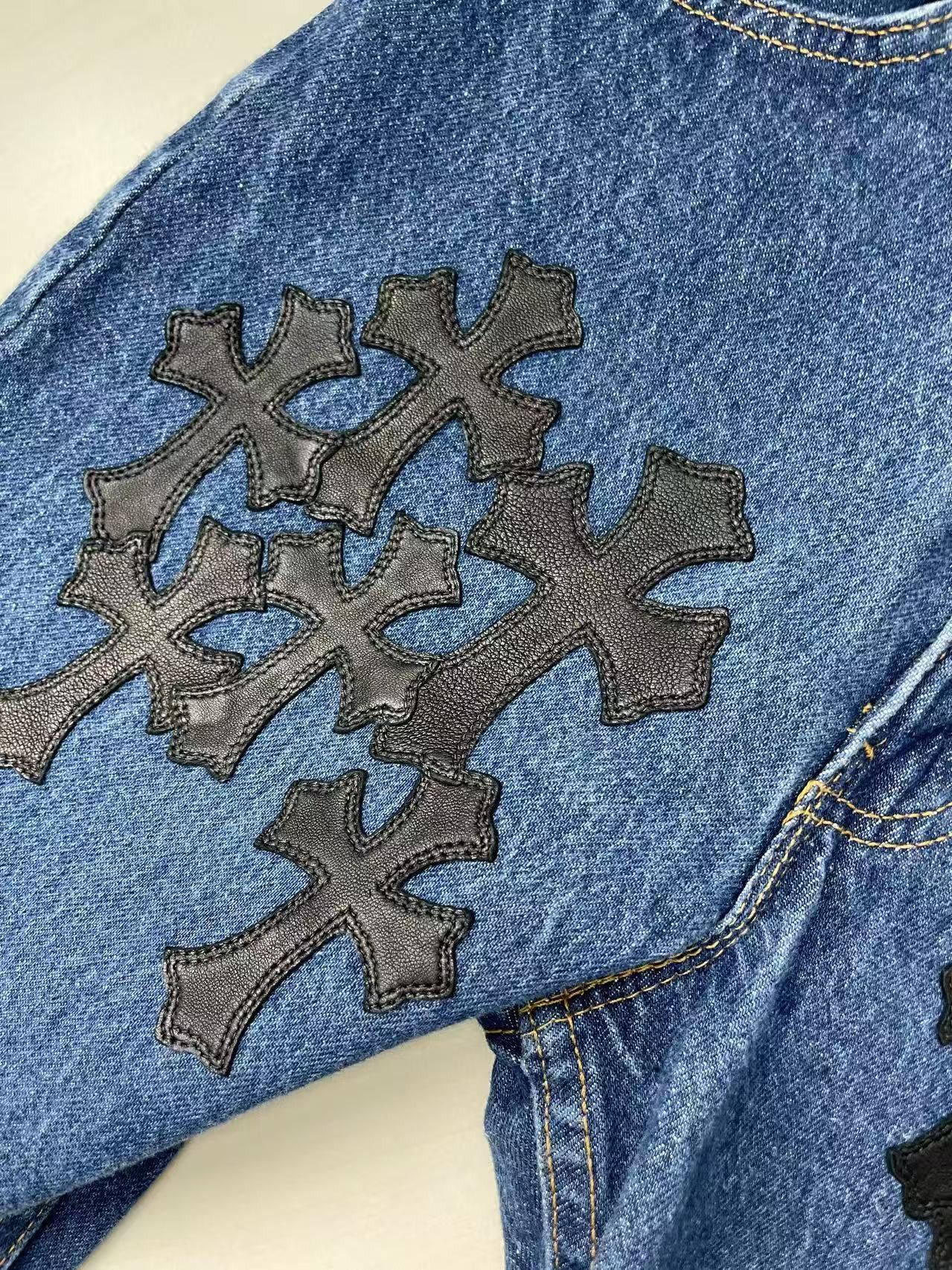 Chrome Hearts Chrome Hearts Levi's 517 Black Cross Patch Jeans Size 29" - 8 Thumbnail