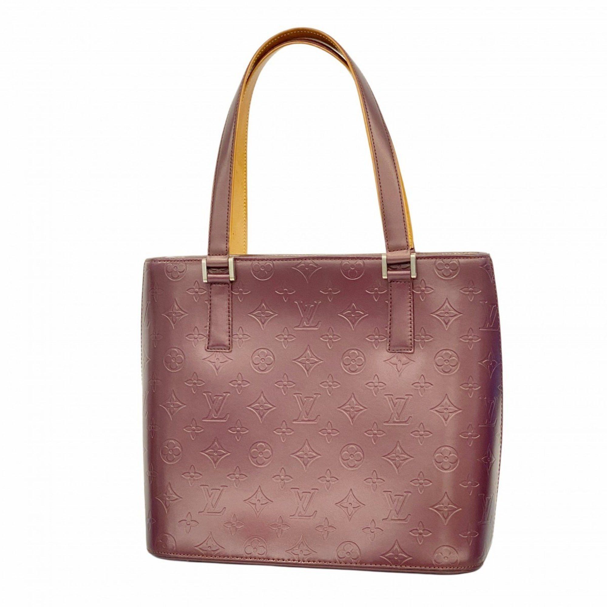 Louis Vuitton Tote Bag Monogram Matte Stockton M55116 Violet Ladies in Purple, Women's