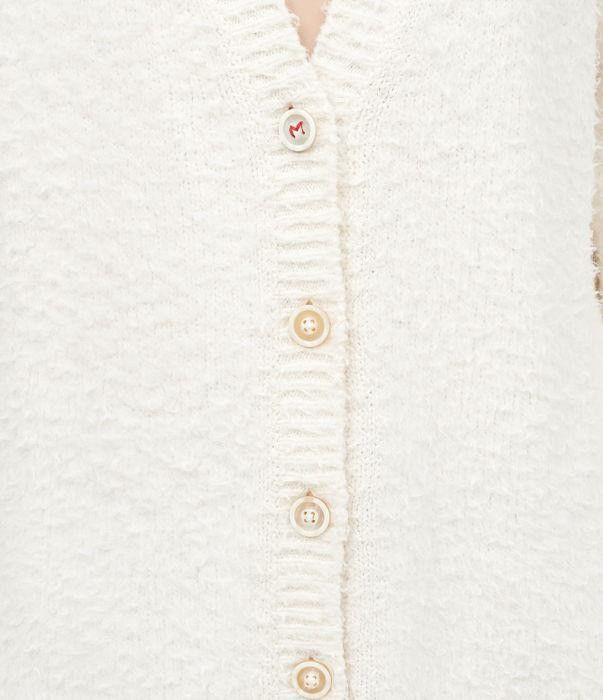 Maison Margiela o1bcso1str0526 Textured Cotton Cardigan in Off White Size XS / US 0-2 / IT 36-38 - 5 Thumbnail