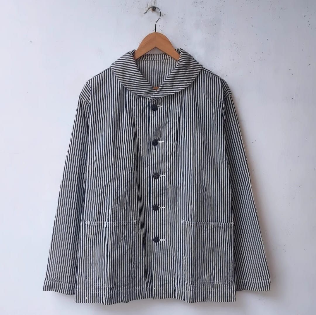 Buzz Rickson's × Toyo Enterprises BUZZ RICKSON'S US Navy Shawl Colar Hickory Work Jacket Size US L / EU 52-54 / 3 - 2 Thumbnail