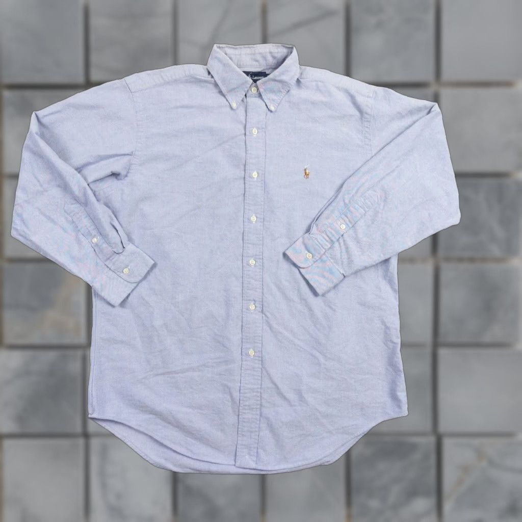 Ralph Lauren Ralph Lauren Men's Oxford Button-Up Shirt Size 16 Blue Long Sleeve Preppy Size US L / EU 52-54 / 3 - 1 Thumbnail