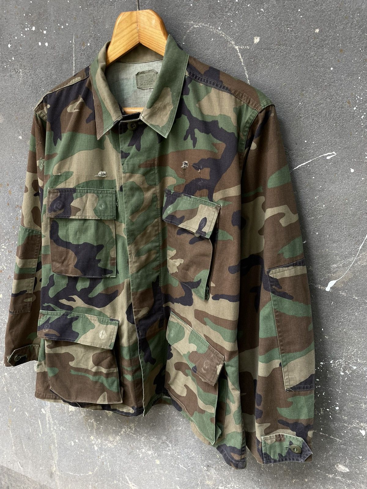 Vintage Vintage US Army 90’s Military Jacket Woodland Camo RARE Size US M / EU 48-50 / 2 - 3 Thumbnail