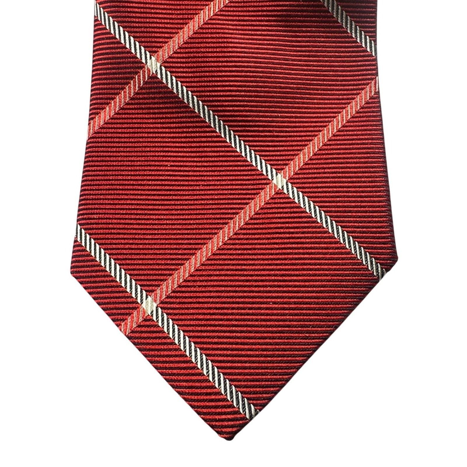 Paul Fredrick Paul Fredrick Red Plaid Silk Tie Made in USA NWT Size ONE SIZE - 3 Thumbnail