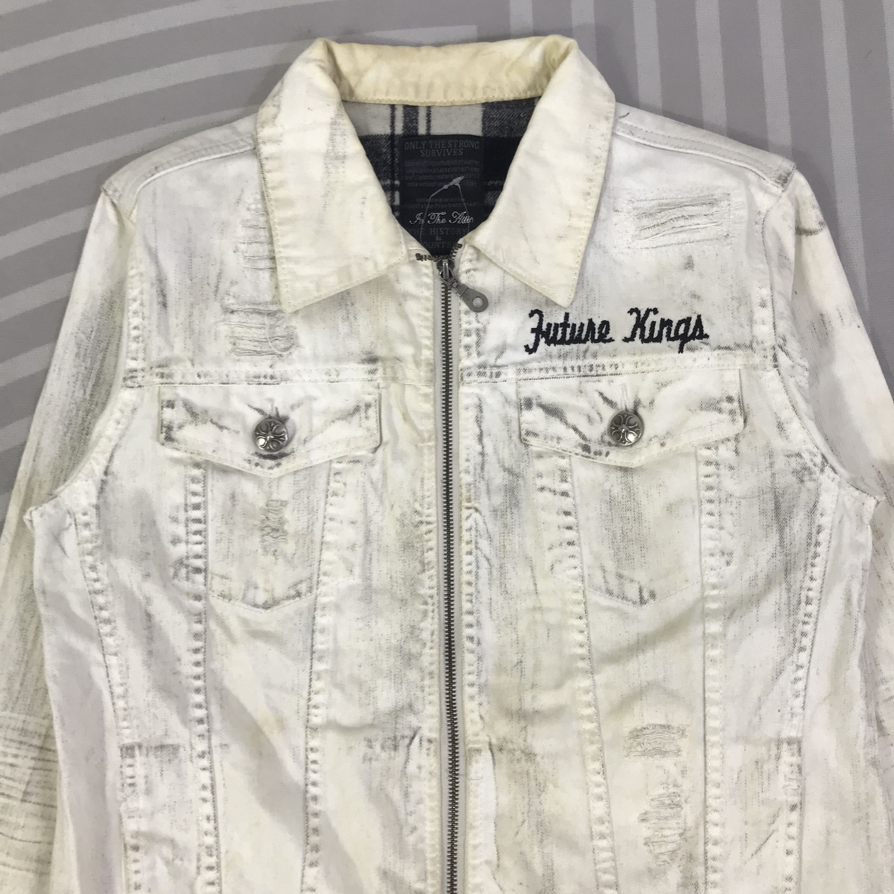 In The Attic Vintage In The Attic art Future Kings Denim Jacket K124B7 Size US M / EU 48-50 / 2 - 4 Thumbnail