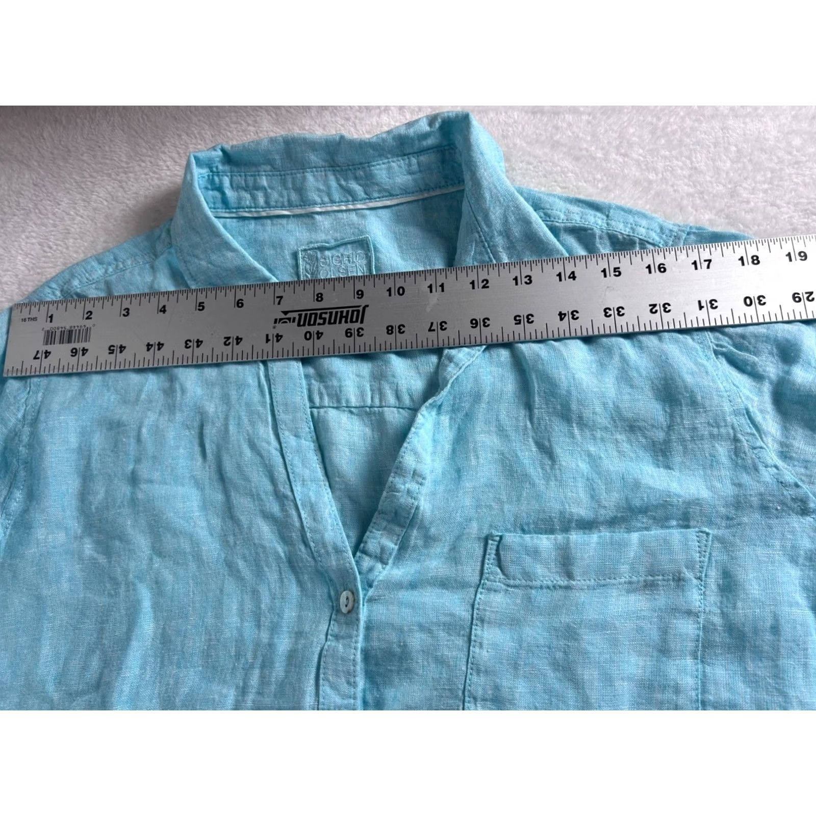 Vintage Sigrid Olsen Womens Blue Linen Button-Down Shirt W/ Pocket XL Size XL / US 12-14 / IT 48-50 - 5 Thumbnail