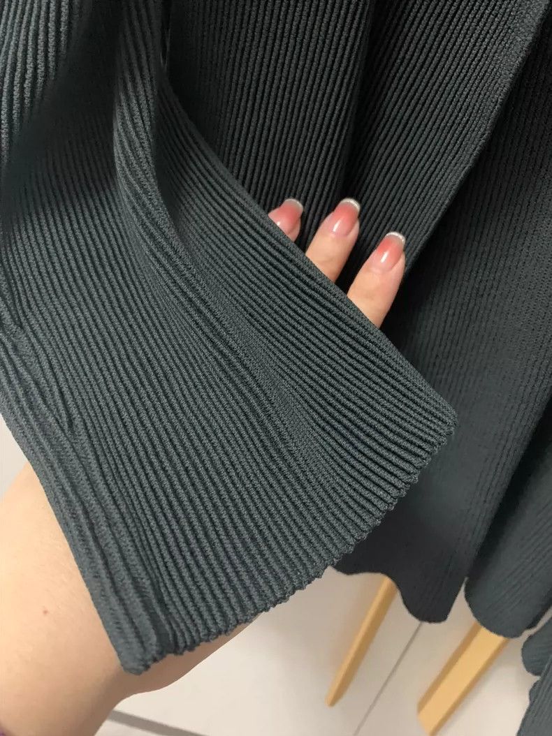 Other Issey Miyake Black knitted coat Size L / US 10 / IT 46 - 3 Thumbnail