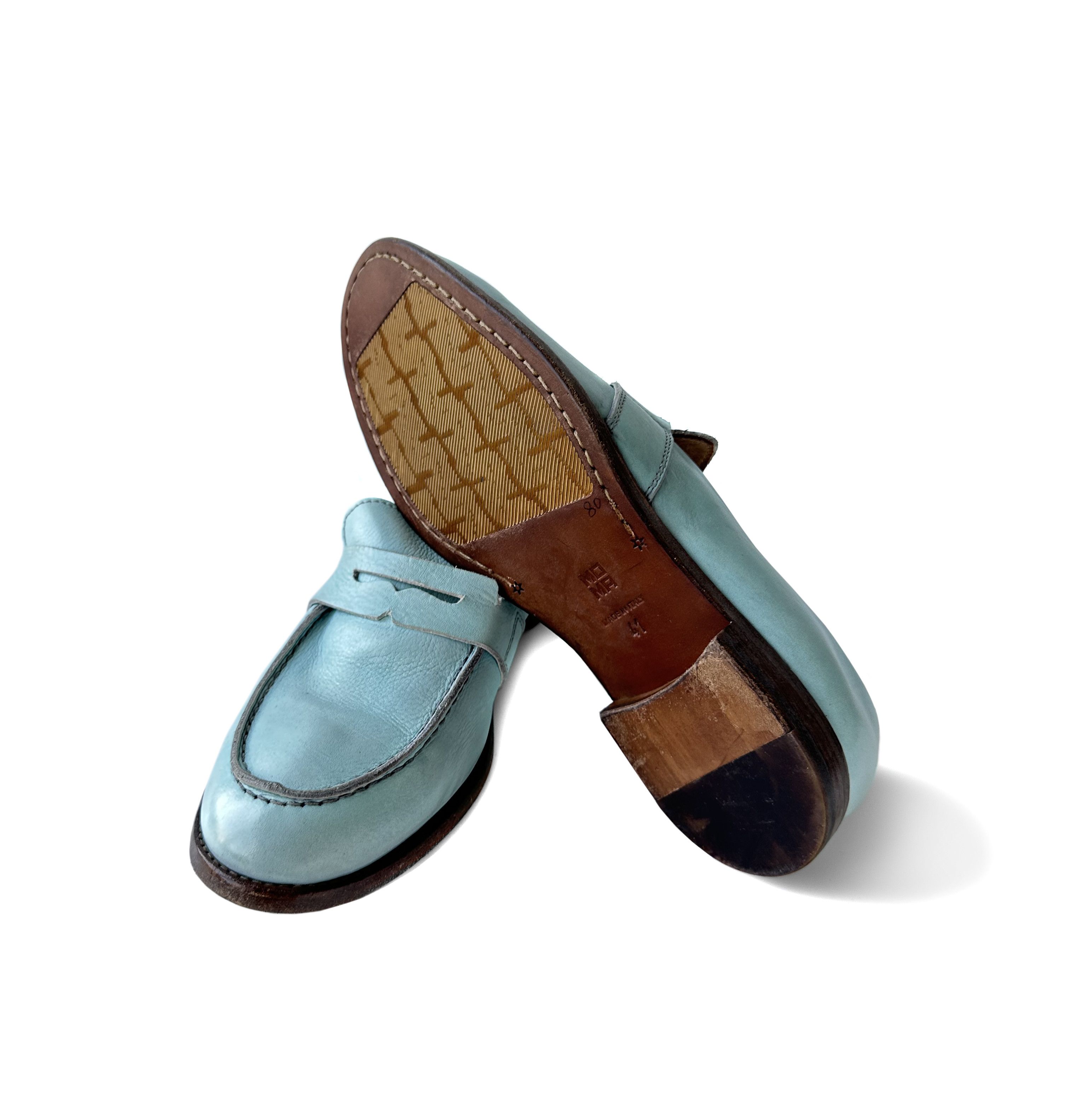 MoMA MOMA baby blue leather penny loafers Size US 8 / EU 41 - 7 Thumbnail