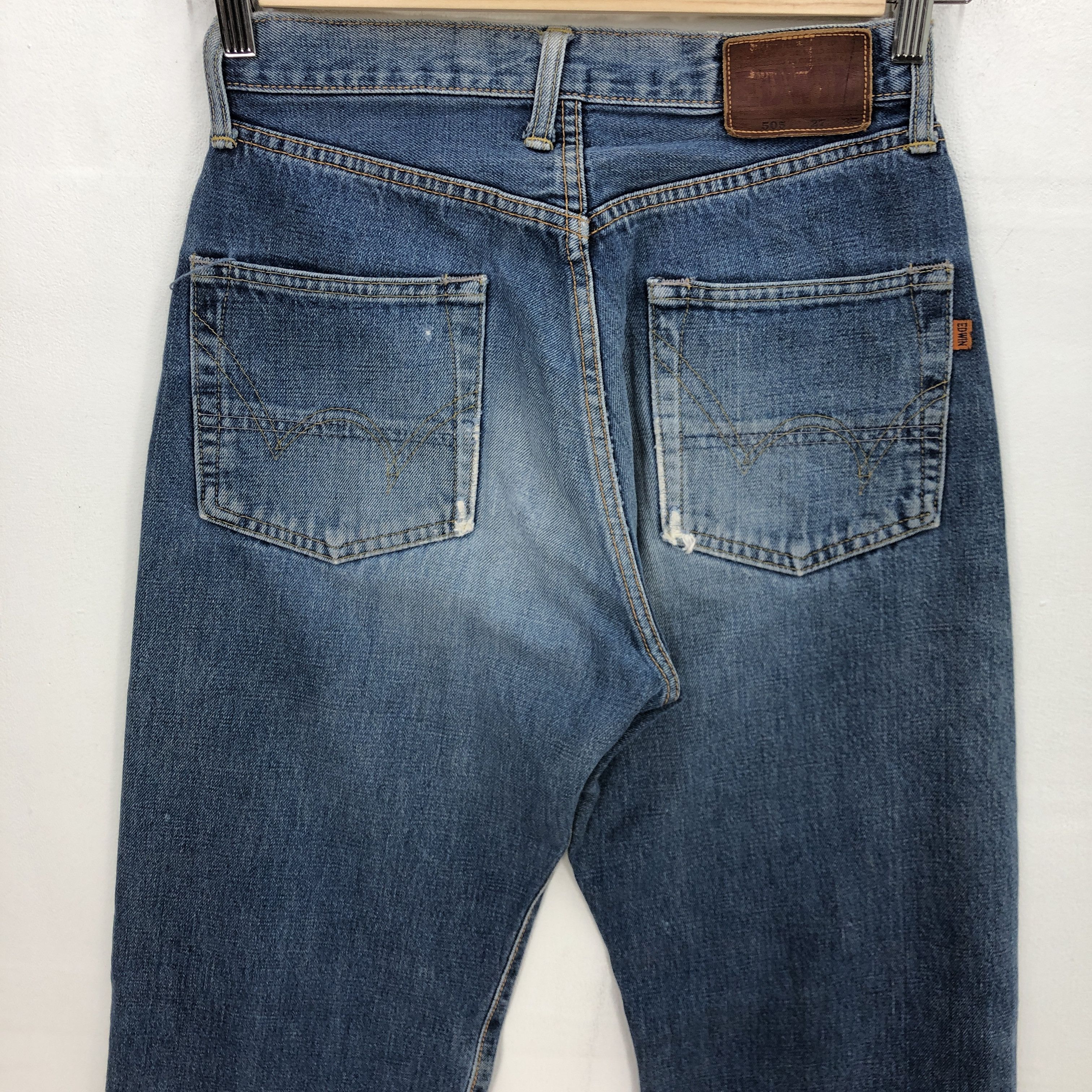 Japanese Brand Distressed Japanese Selvedge Jeans Edwin Redline Denim Size 26" / US 2 / IT 38 - 4 Thumbnail