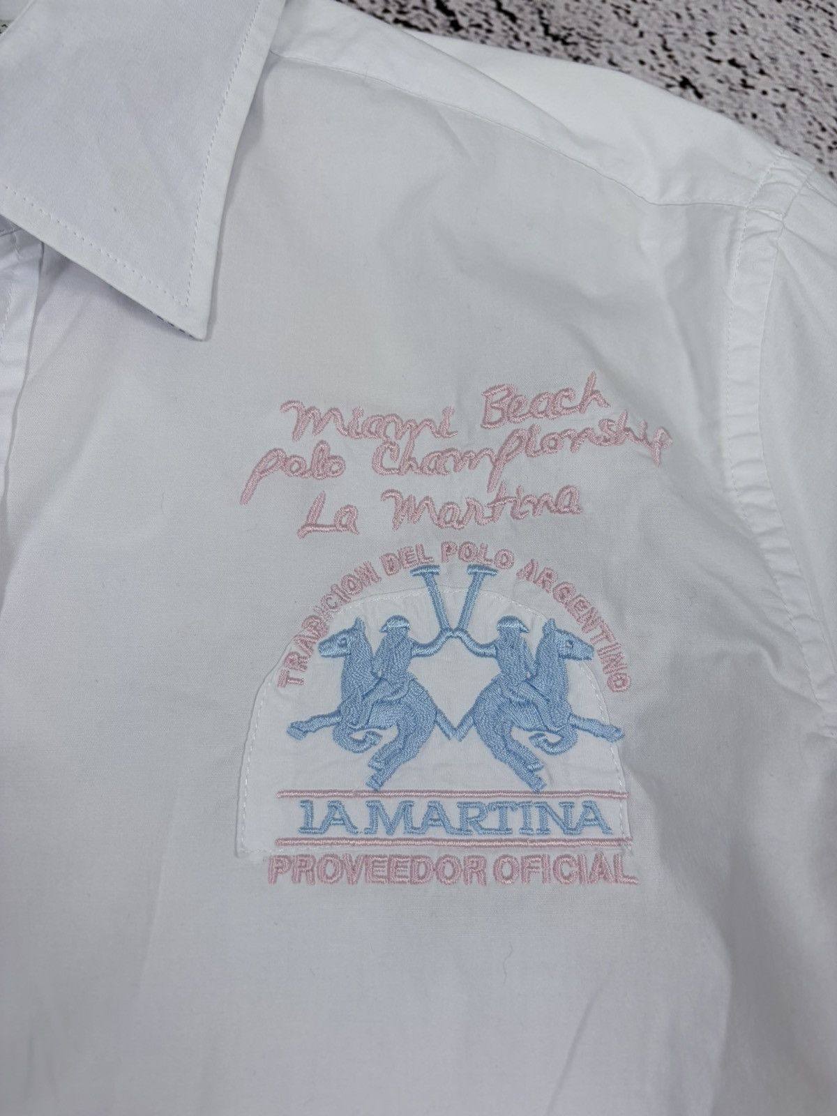 La Martina La Martina Bahamas Embroidered Polo Shirt White L Size US L / EU 52-54 / 3 - 4 Thumbnail