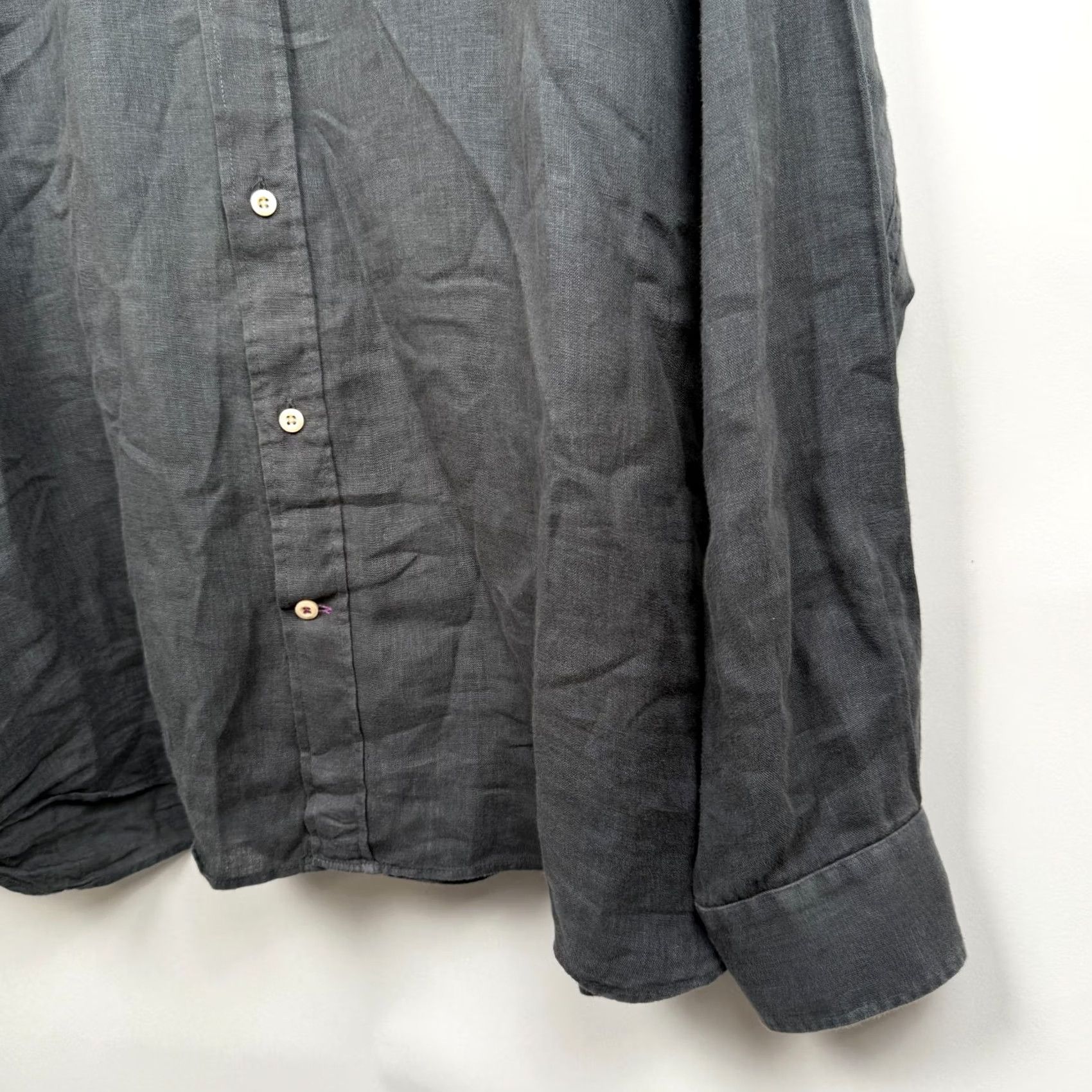 Faherty Faherty Reserve Shirt Mens 2XL 100% Linen Button Up Long Sleeve Gray Size US XXL / EU 58 / 5 - 5 Thumbnail