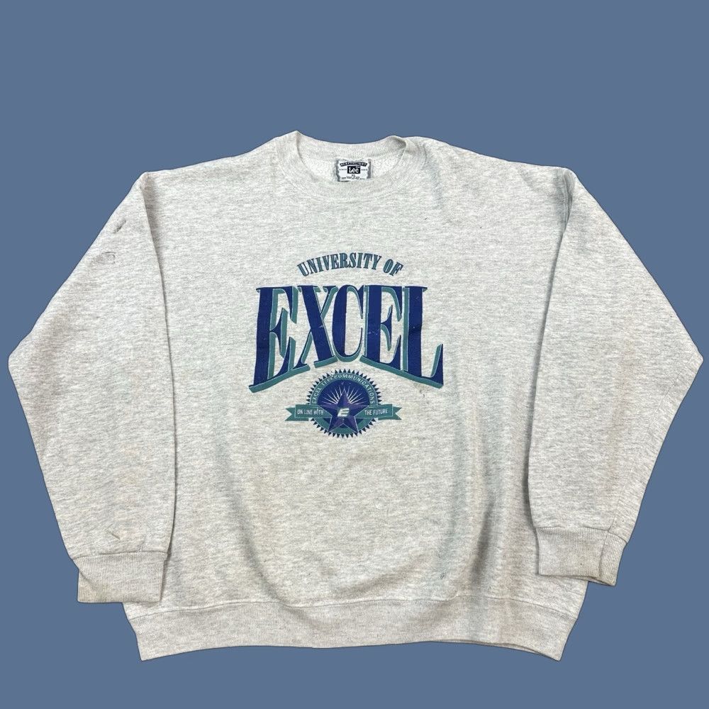 Lee VINTAGE Lee Heavyweight Sweatshirt Mens XL University of Excel Pullover USA 90s Size US XL / EU 56 / 4 - 1 Thumbnail