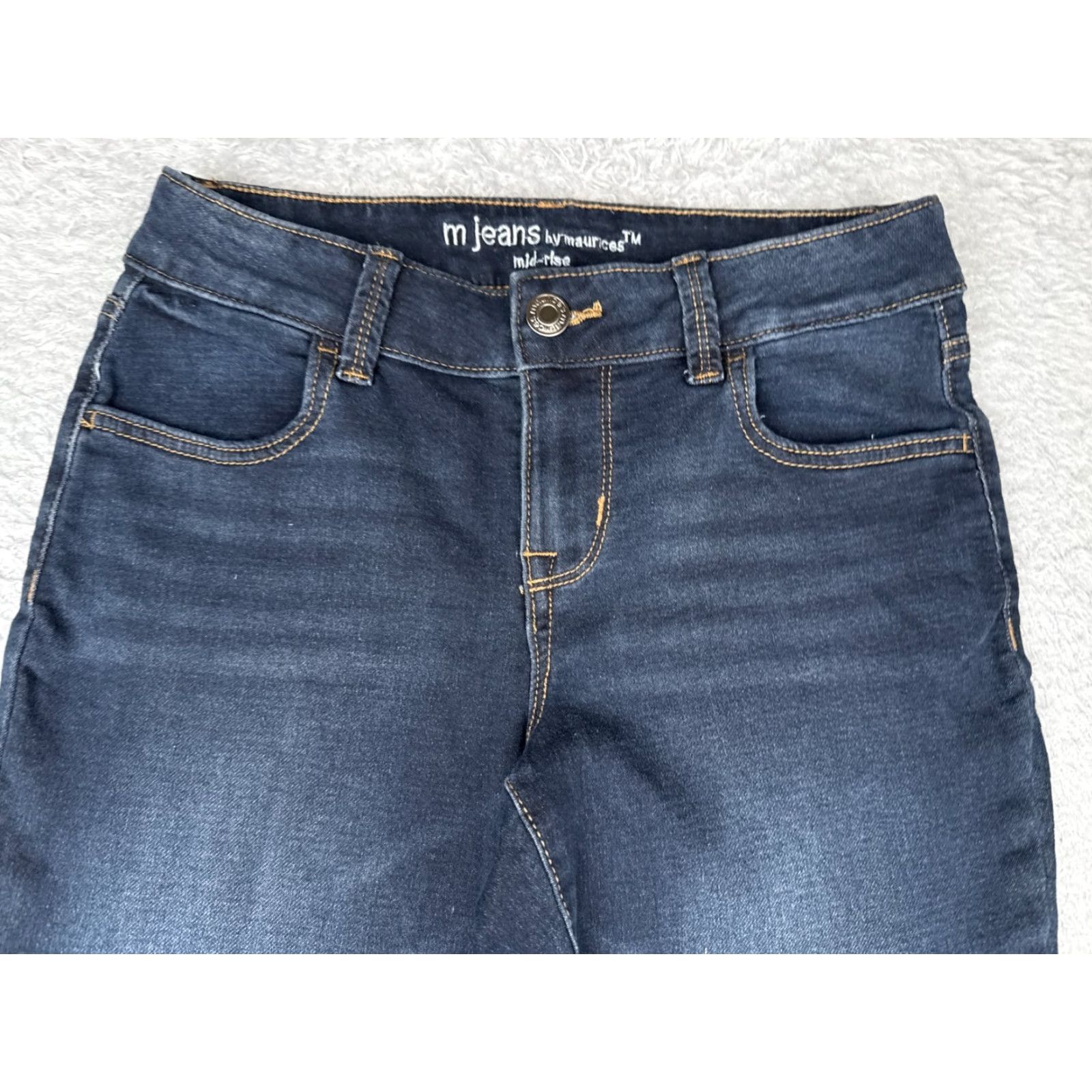Vintage Maurices Jeans Women’s Small Blue Skinny Tapered Regular 28x30 Denim Cotton Blend 5-Pocket USA 90s Theme Mens/Womens Size 28" / US 6 / IT 42 - 4 Thumbnail