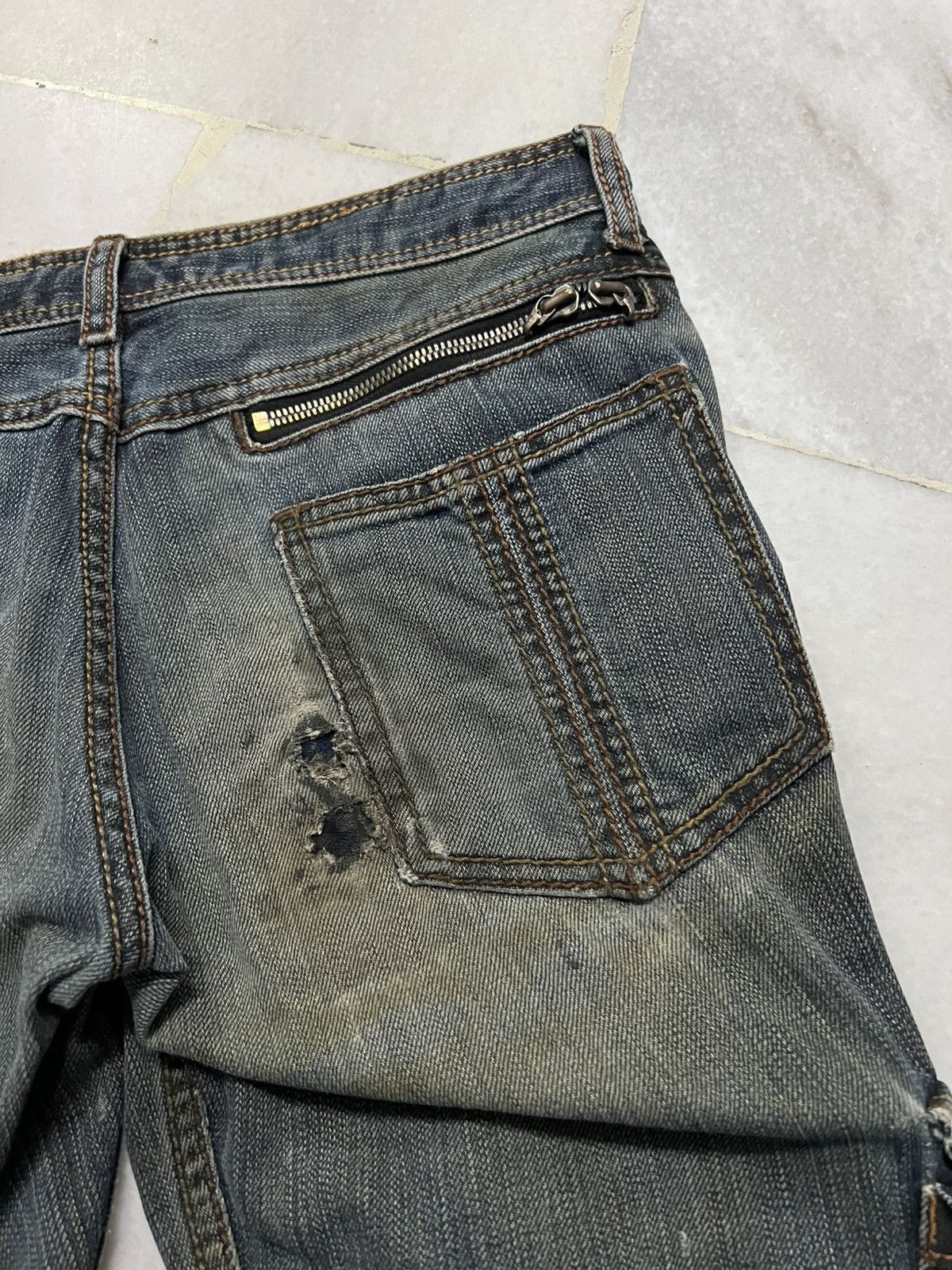 Japanese Brand × Schlussel SCHLUSSEL MULTIPOCKET RIPPED JEAN Size US 30 / EU 46 - 17 Thumbnail